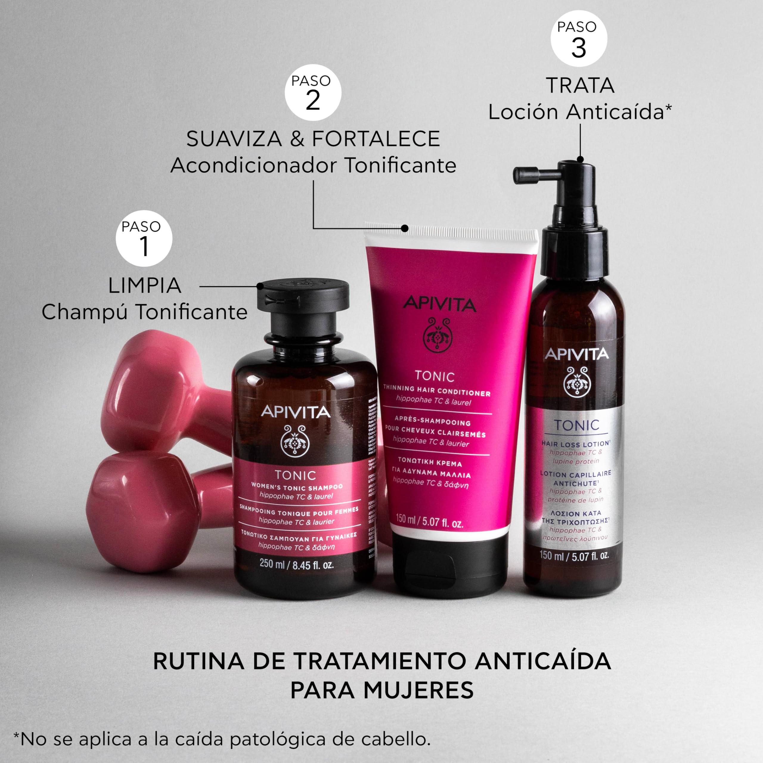 Foto 7 pulgar | Champú Apivita Women's Para Cabello Fino Y Caída Del Cabello, 250 Ml - Venta Internacional.