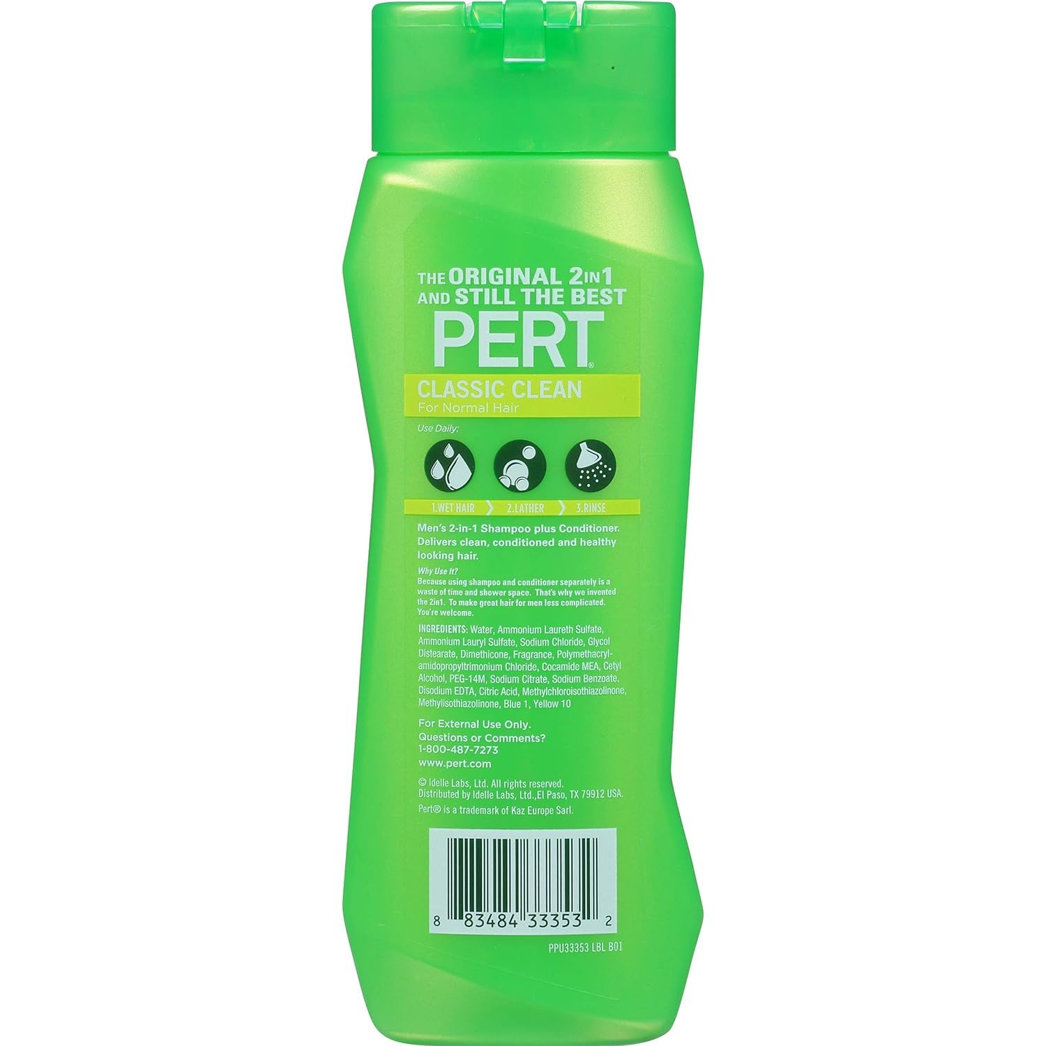 Foto 5 pulgar | Champú Y Acondicionador Pert Plus 2 En 1 Para Cabello Normal, 400 Ml X 3 - Venta Internacional.