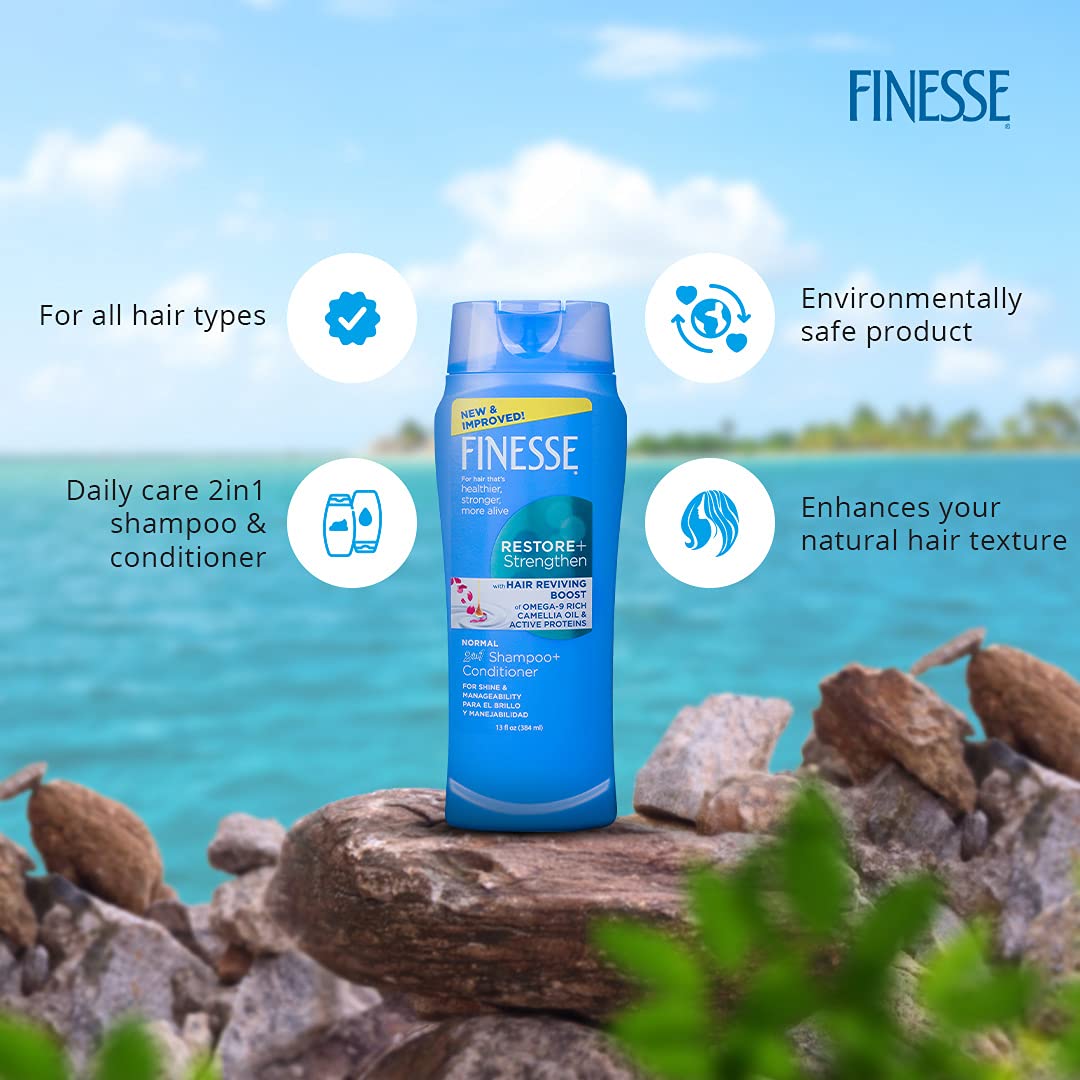 Foto 7 pulgar | Champú Y Acondicionador Finesse Self Adjustable 2 En 1, 385 Ml - Venta Internacional.