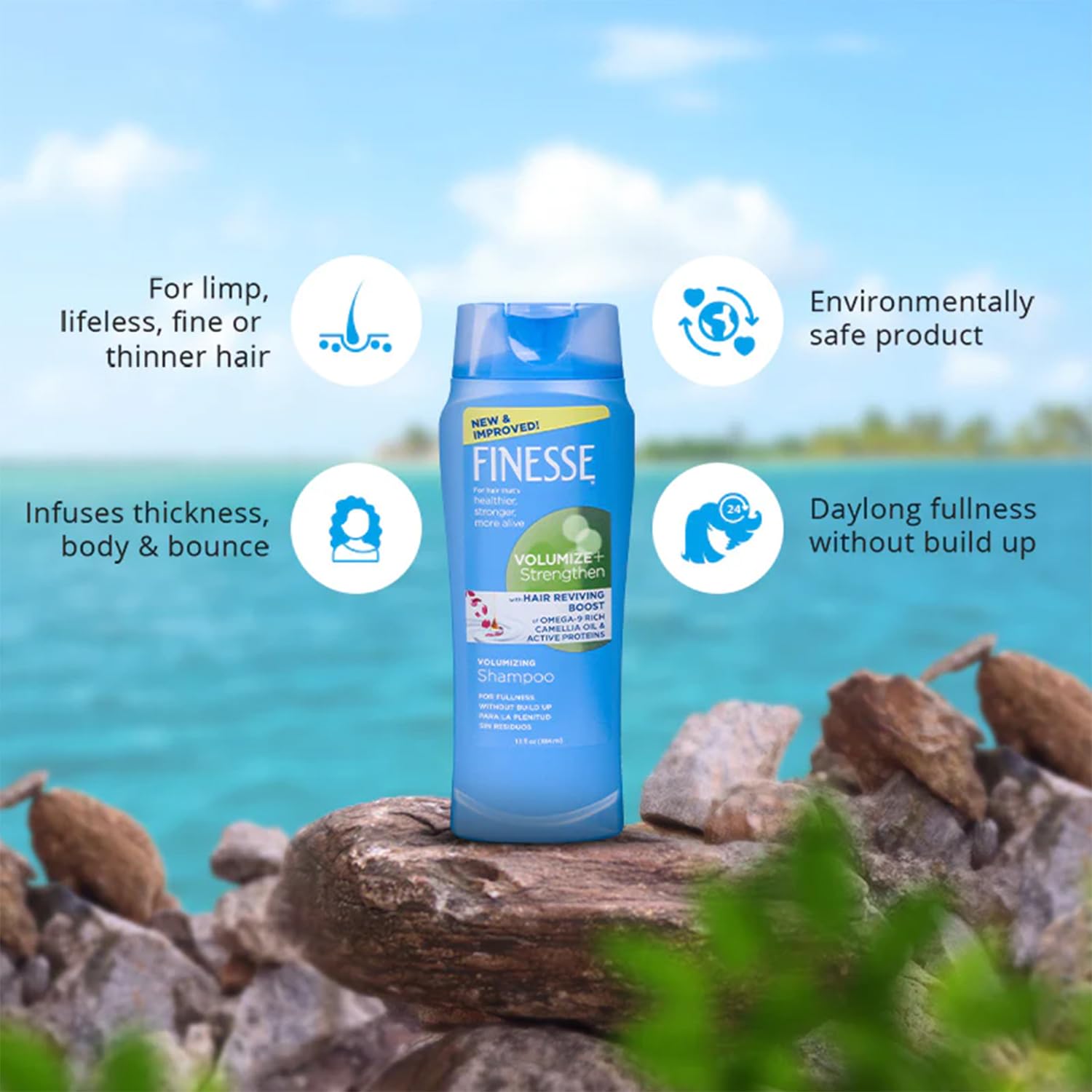 Foto 4 | Champú Finesse Volumize + Strength Voluminizing 384 Ml - Venta Internacional.