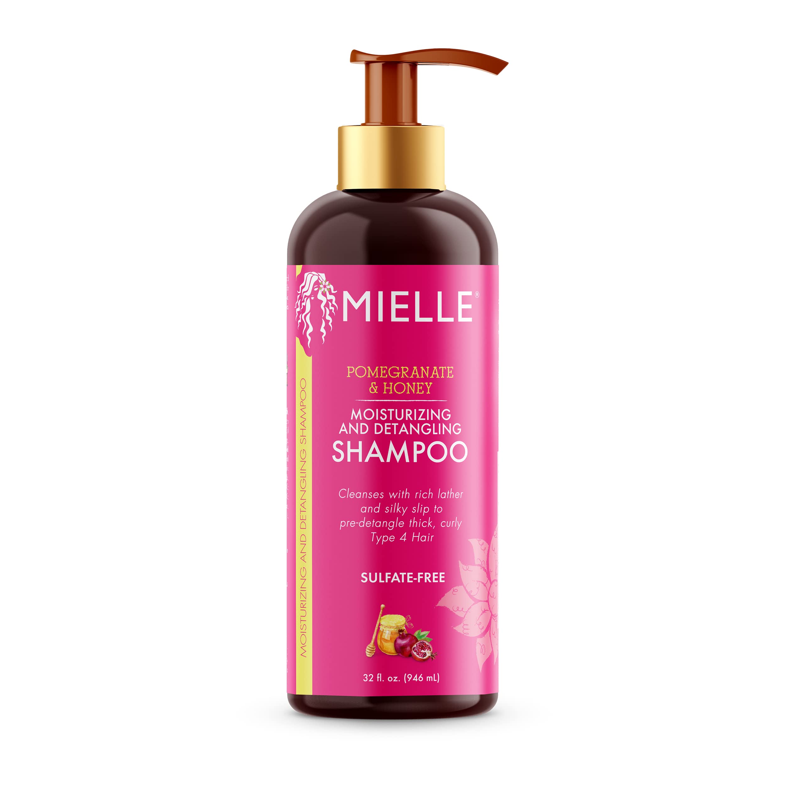 Foto 1 | Champú Mielle Organics Con Granada Y Miel, 960 Ml, Tipo 4, Para Cabello - Venta Internacional.
