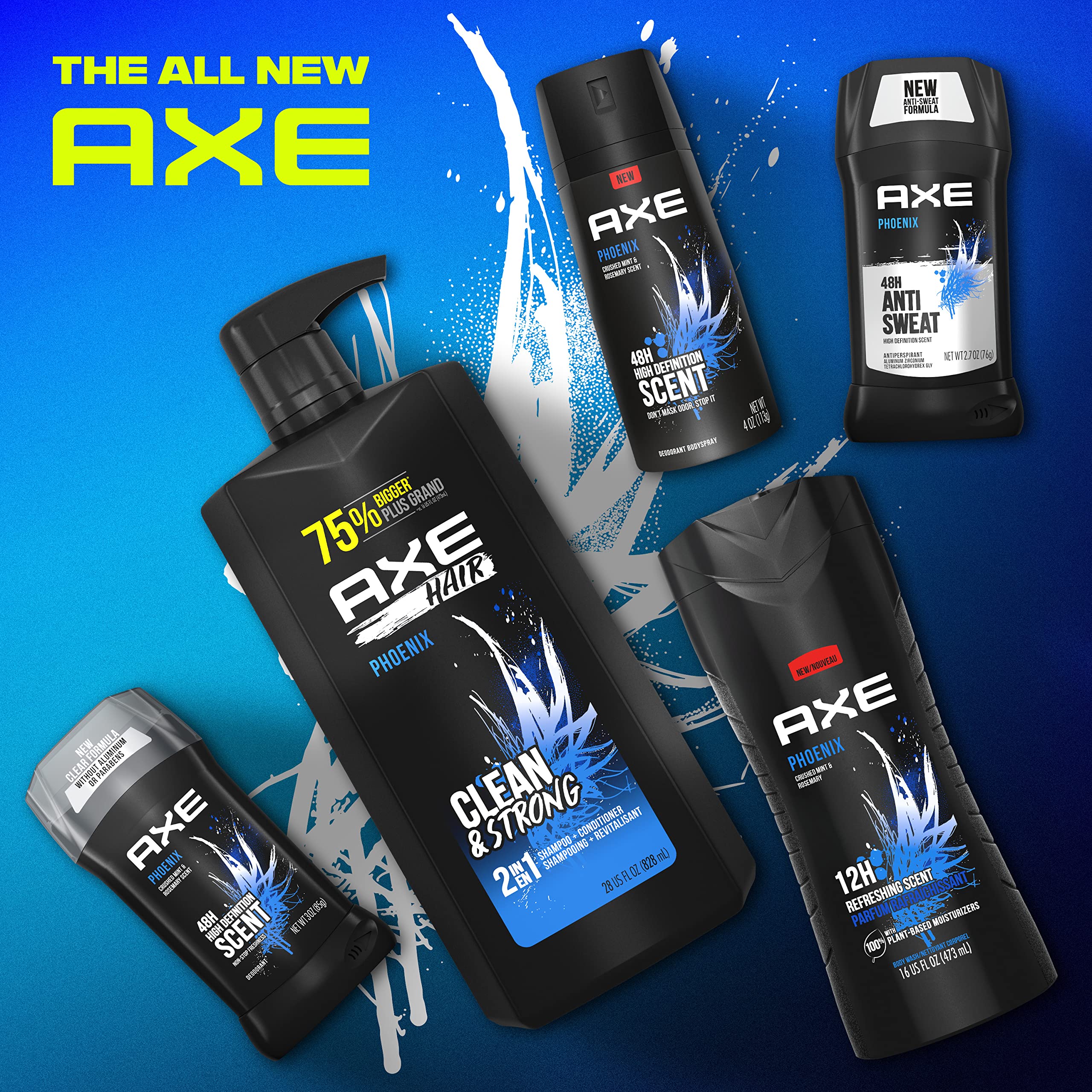 Foto 3 pulgar | Champú Y Acondicionador Axe Phoenix 2 En 1, 828 Ml, Paquete De 4 - Venta Internacional.