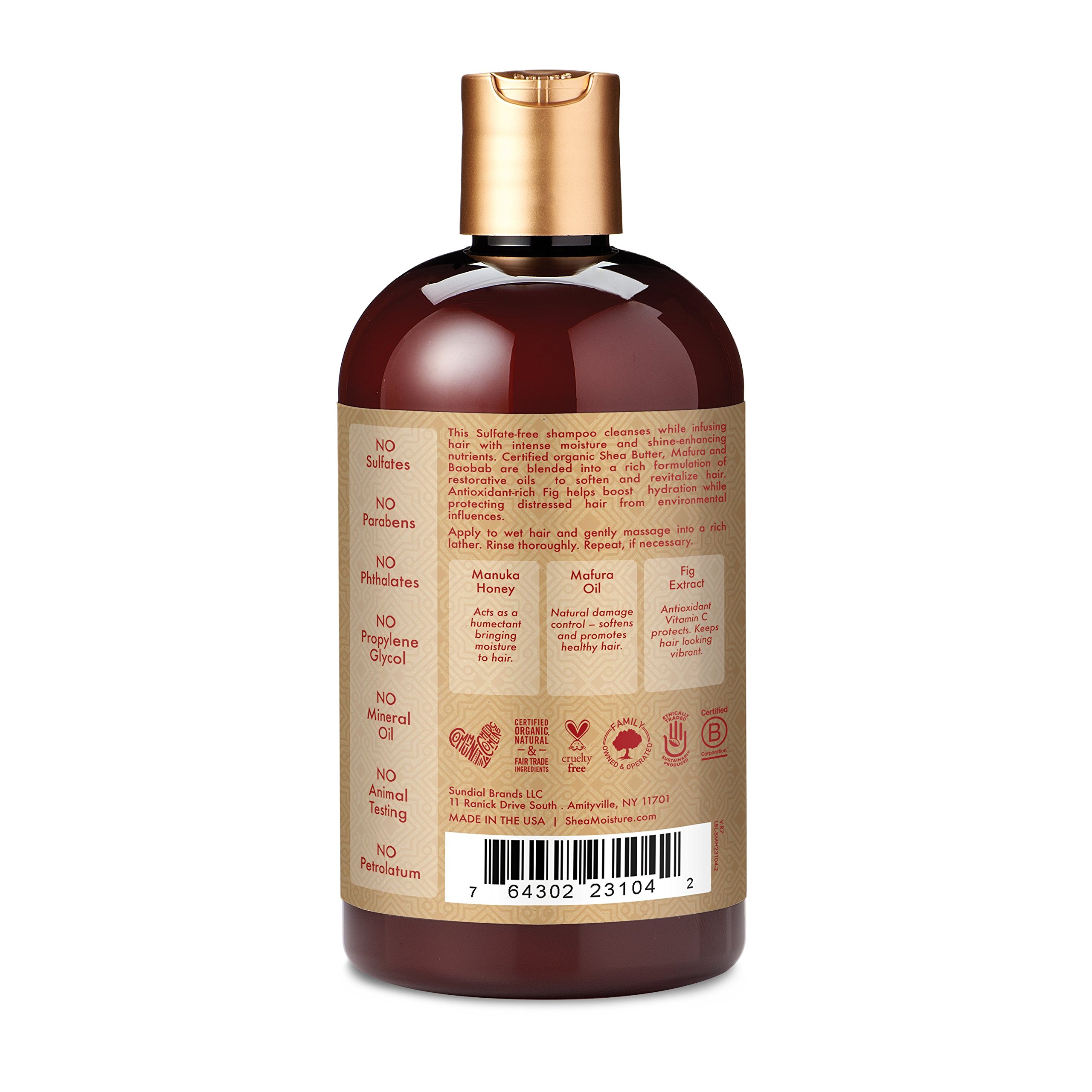 Foto 7 pulgar | Champú Sheamoisture Hidratación Intensiva Y Miel De Manuka 385 Ml - Venta Internacional.