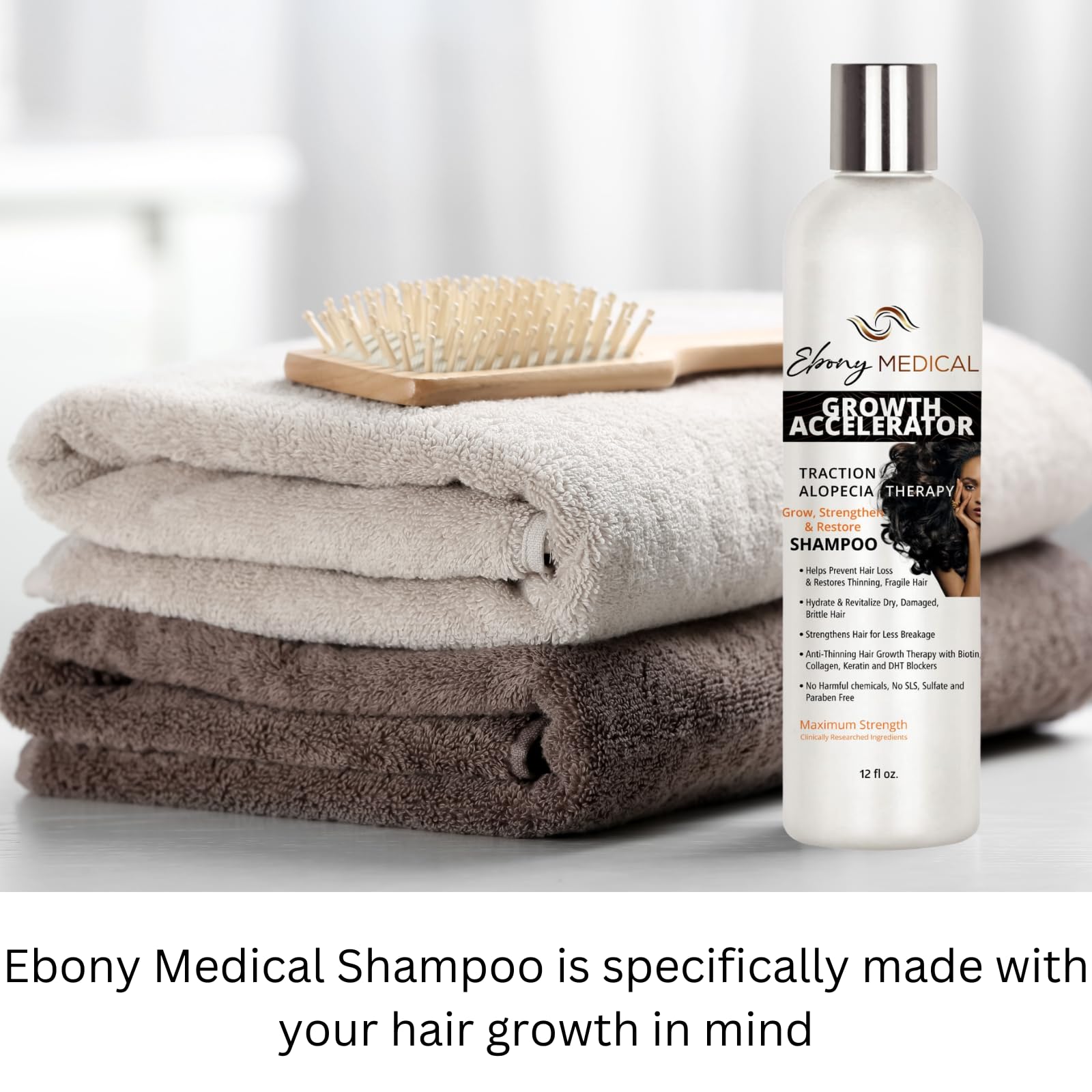 Foto 4 pulgar | Champú Ebony Medical Growth Accelerator Para Tratamiento De Alopecia - Venta Internacional.