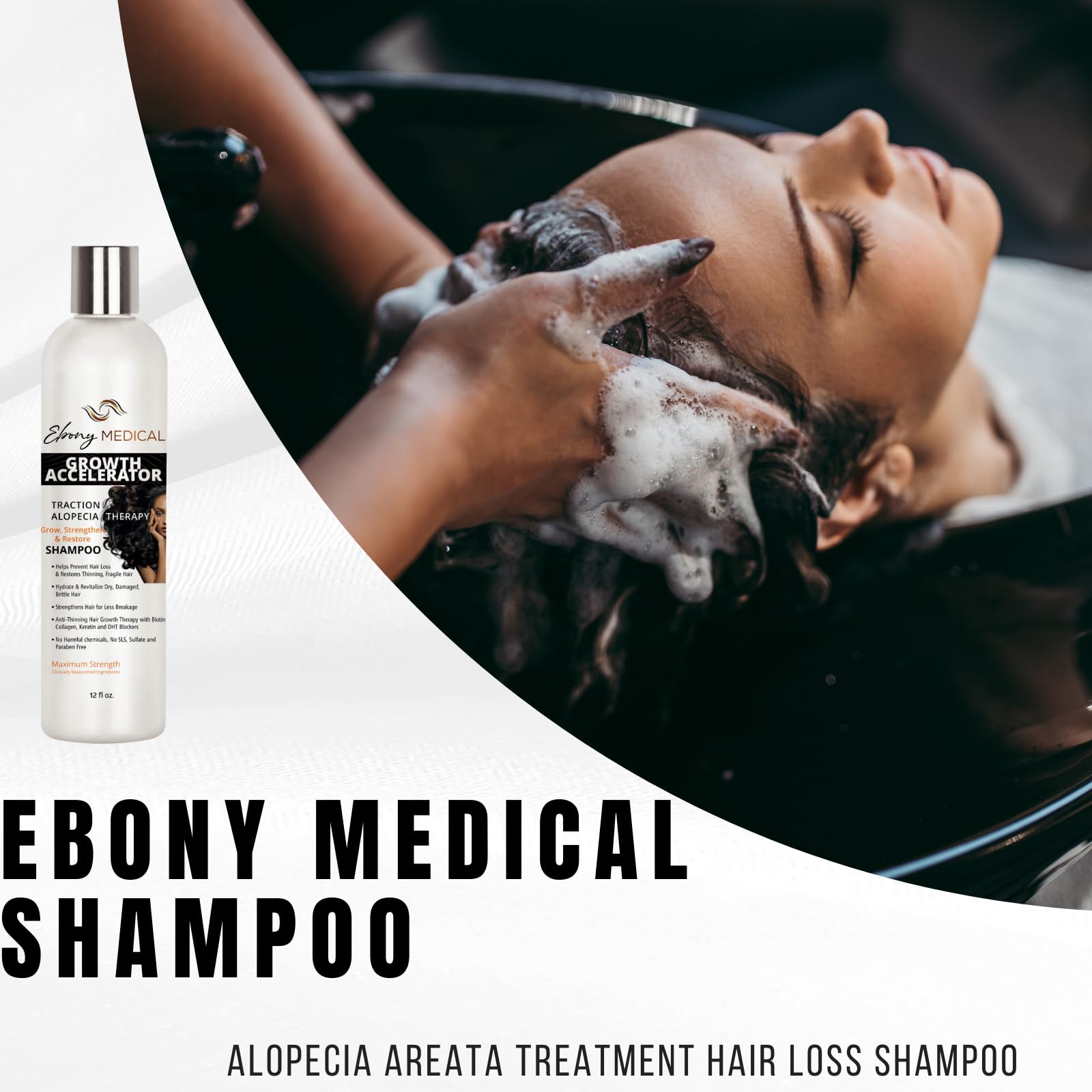 Foto 5 pulgar | Champú Ebony Medical Growth Accelerator Para Tratamiento De Alopecia - Venta Internacional.