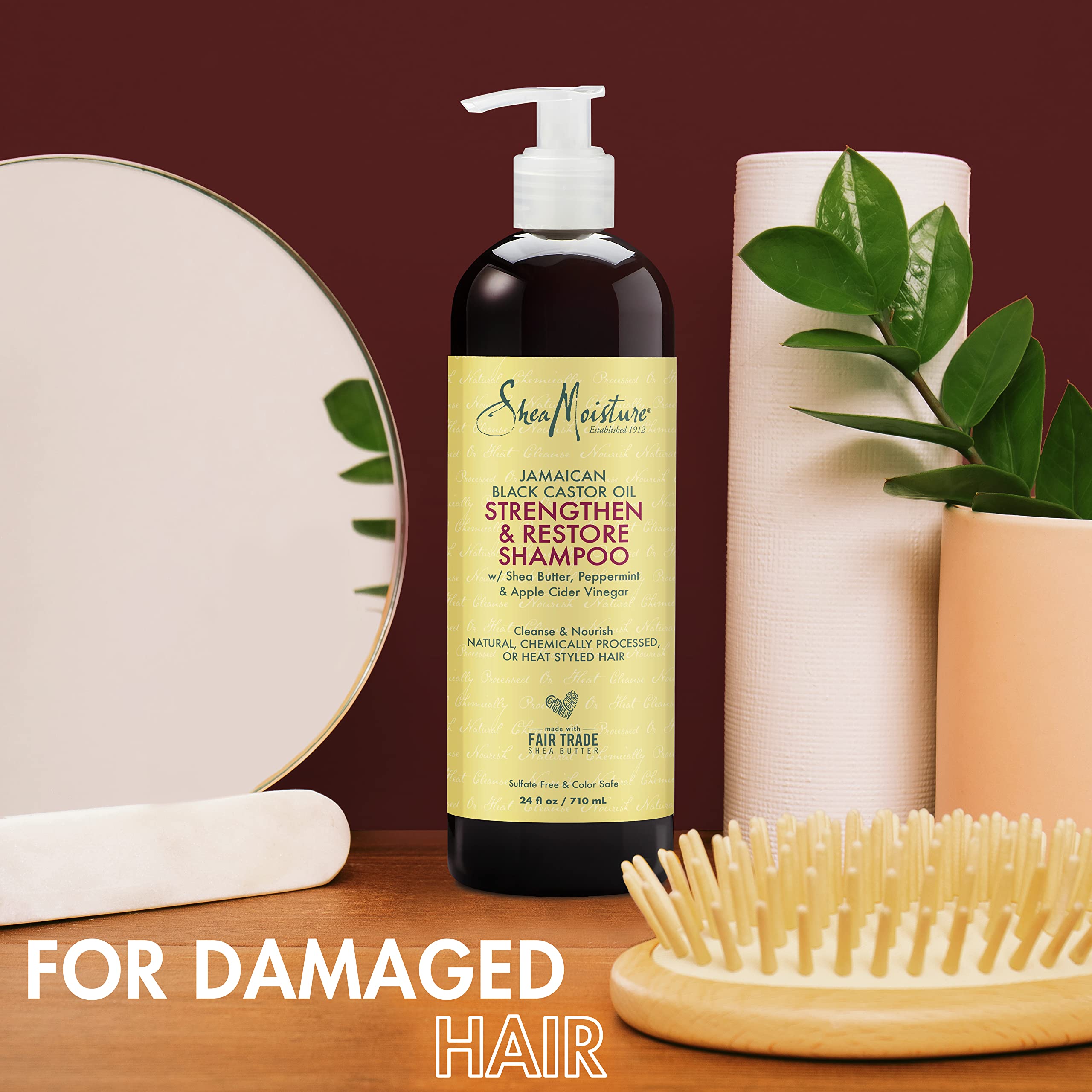 Foto 3 pulgar | Shampoo Sheamoisture Strength & Restore 710 Ml Para Cabello Dañado - Venta Internacional.
