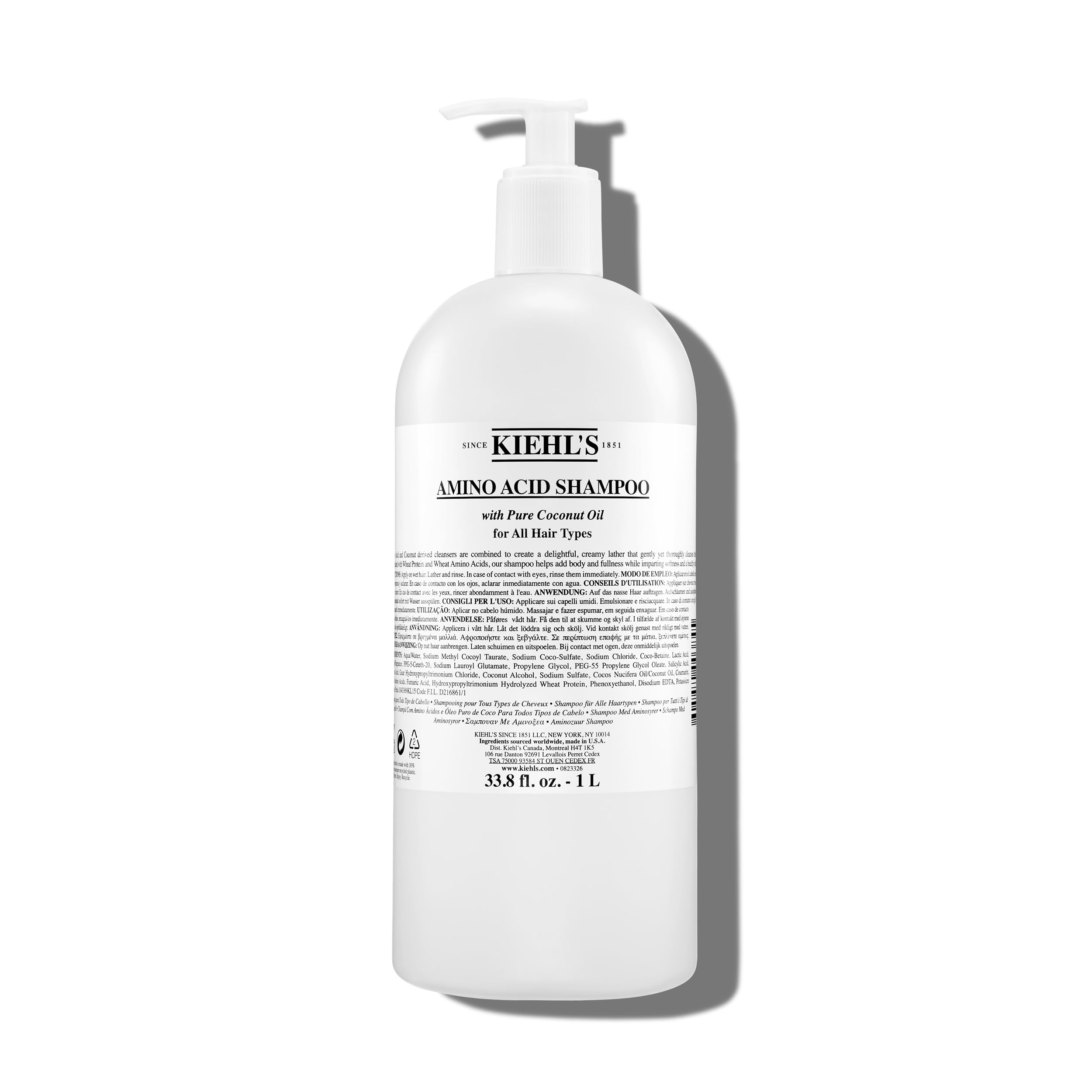 Champú Kiehl's Aminoacid Con Aceite De Coco 1l - Venta Internacional.