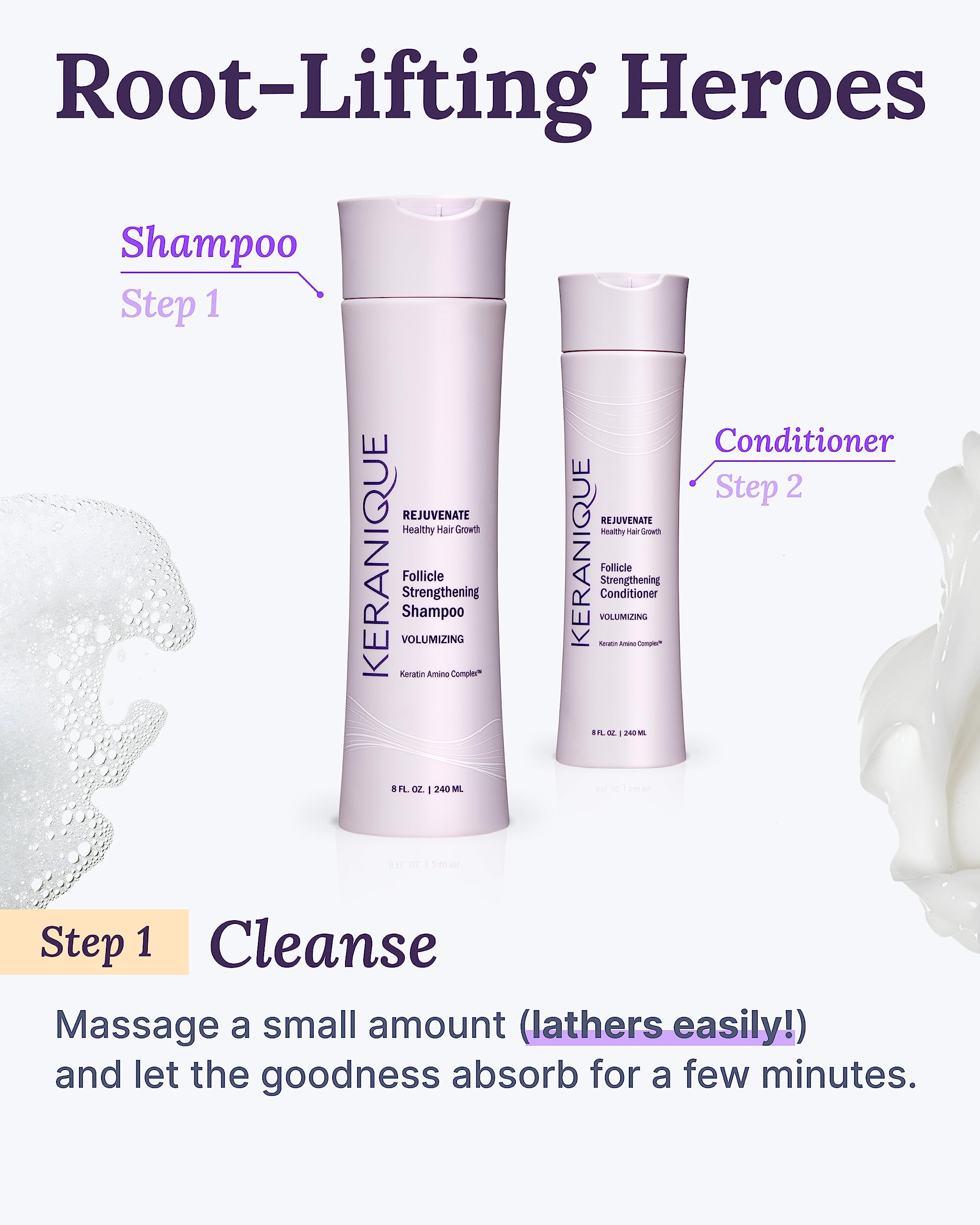 Foto 8 pulgar | Champú Keranique Para Dar Volumen Y Engrosamiento Al Cabello Para Mujeres - Venta Internacional.