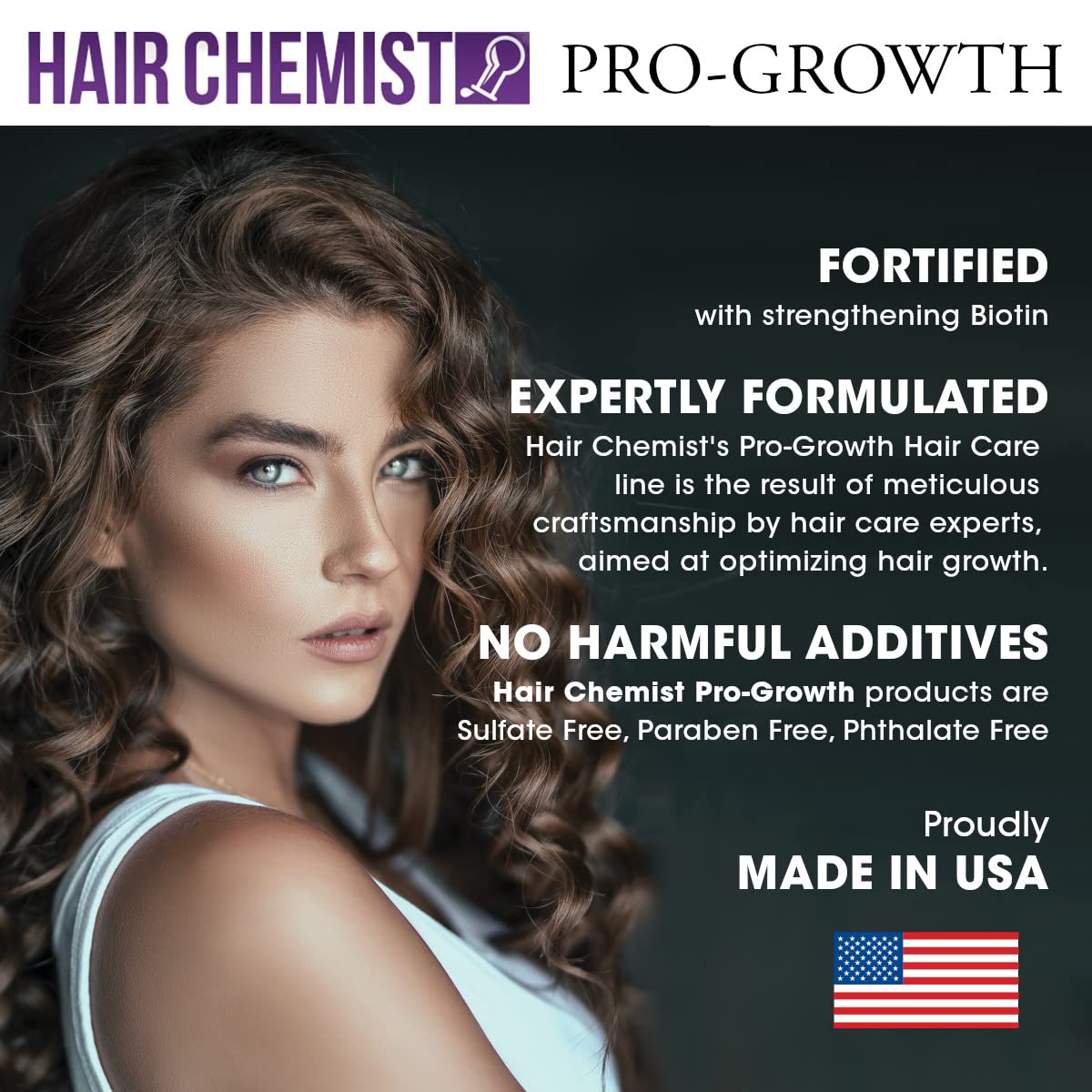Foto 7 pulgar | Champú Hair Chemist Pro-growth Con Biotina, 1 Litro, Para Cabello Fino - Venta Internacional.