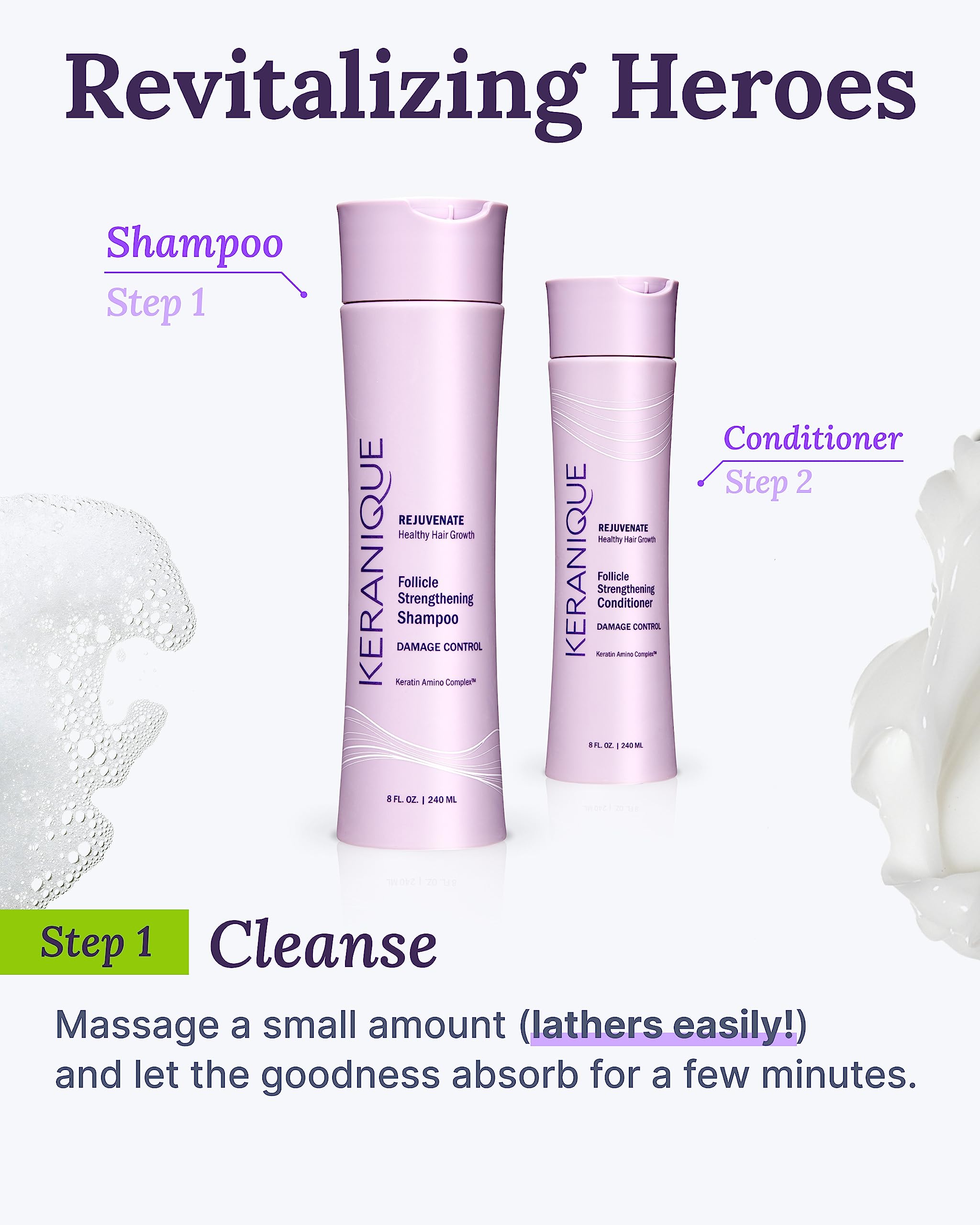 Foto 8 pulgar | Champú Keranique Que Repone El Cuero Cabelludo Con Queratina, 240 Ml, Para Cabello Fino - Venta Internacional.