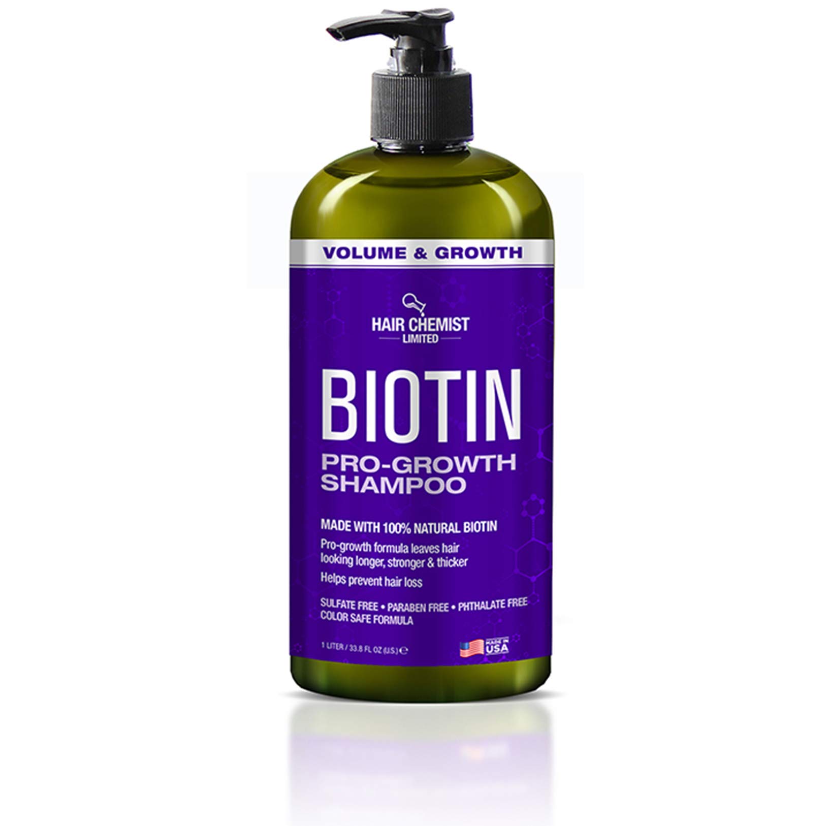 Foto 2 pulgar | Champú Hair Chemist Biotin Pro-growth, 1 Litro, Para Cabello Fino - Venta Internacional.