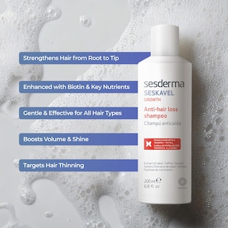 Foto 3 | Champú Sesderma Seskavel Para Fortalecer El Cabello, 200 Ml, Adelgazante - Venta Internacional.