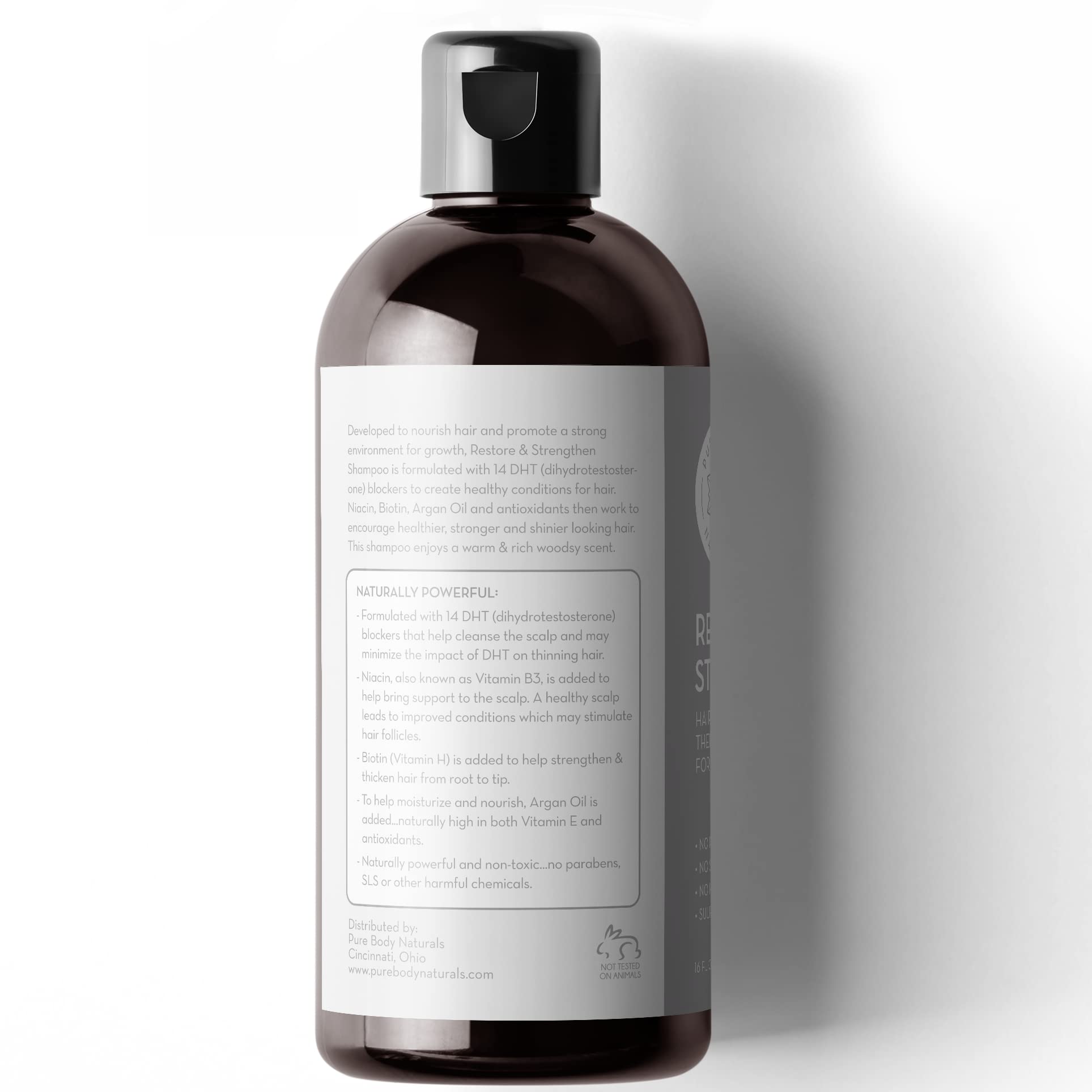 Foto 6 | Champú Pure Body Naturals Anticaída, 480 Ml, Bloqueador De Dht - Venta Internacional.