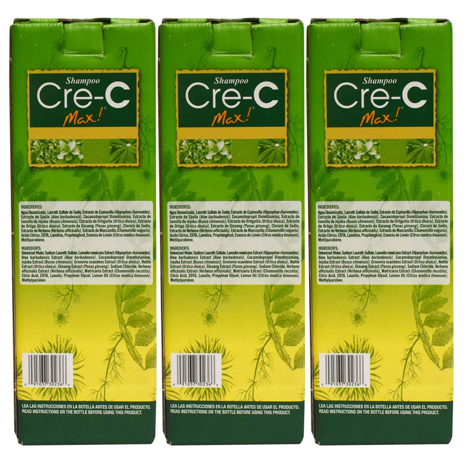 Foto 3 pulgar | Champú Cre-C Max Hair Growth 3 Botellas de 250 ml C/U con PPC50 - Venta Internacional