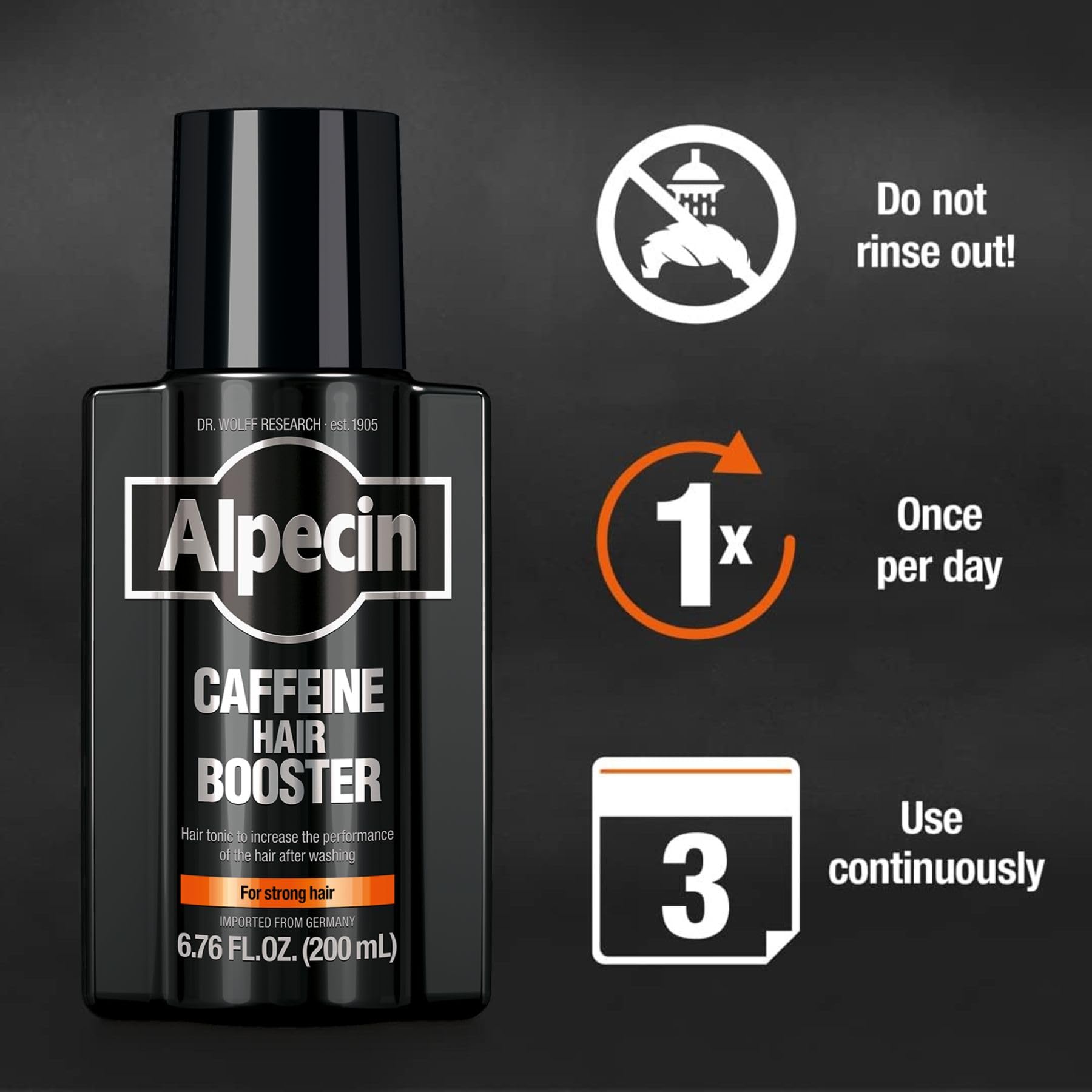 Foto 3 | Tonico Hair Booster Alpecin Black Edition Paquete de 3 - Venta Internacional