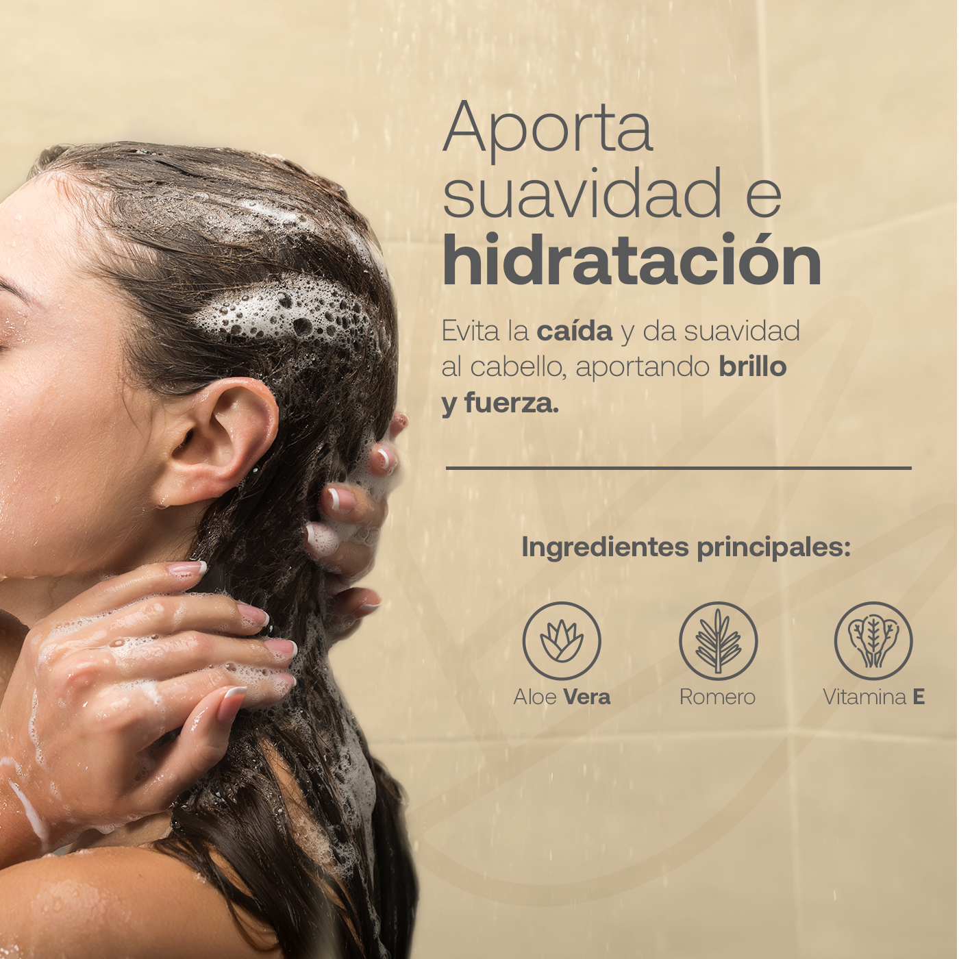 Foto 4 pulgar | Shampoo Natural De 800ml. Sin Sulfatos Ni Parabenos Con Aloe Vera. Natural Shampoo B Life.