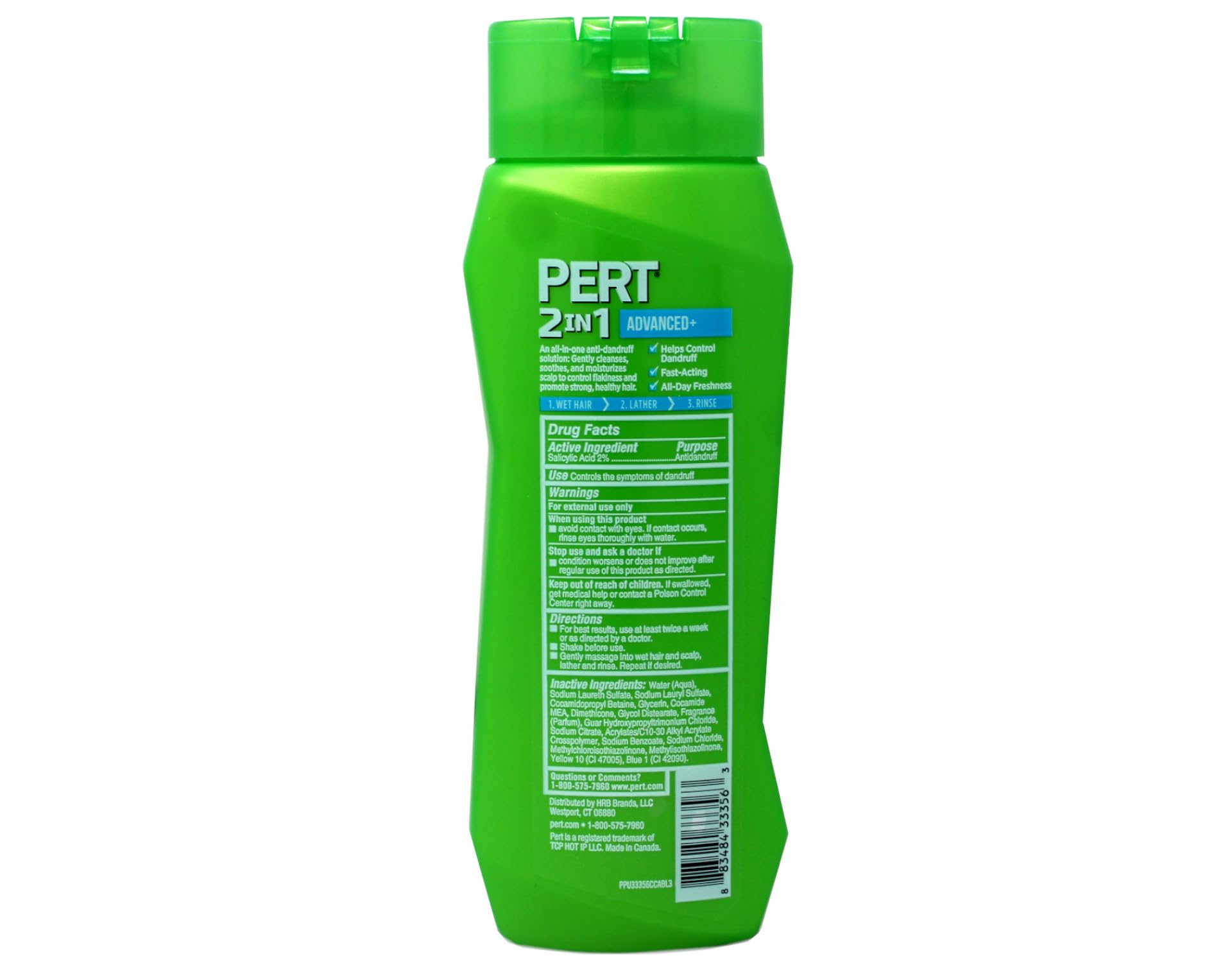Foto 3 | Champú y Acondicionador 2 en 1 Pert Plus Dandruff Control 3 Piezas de 400 ml C/U - Venta Internacional