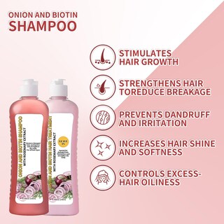 Foto 7 | Set De Champú Con Cebolla, Biotina Y Romero Para El Crecimiento Del Cabello, 1 Litro - Venta Internacional.
