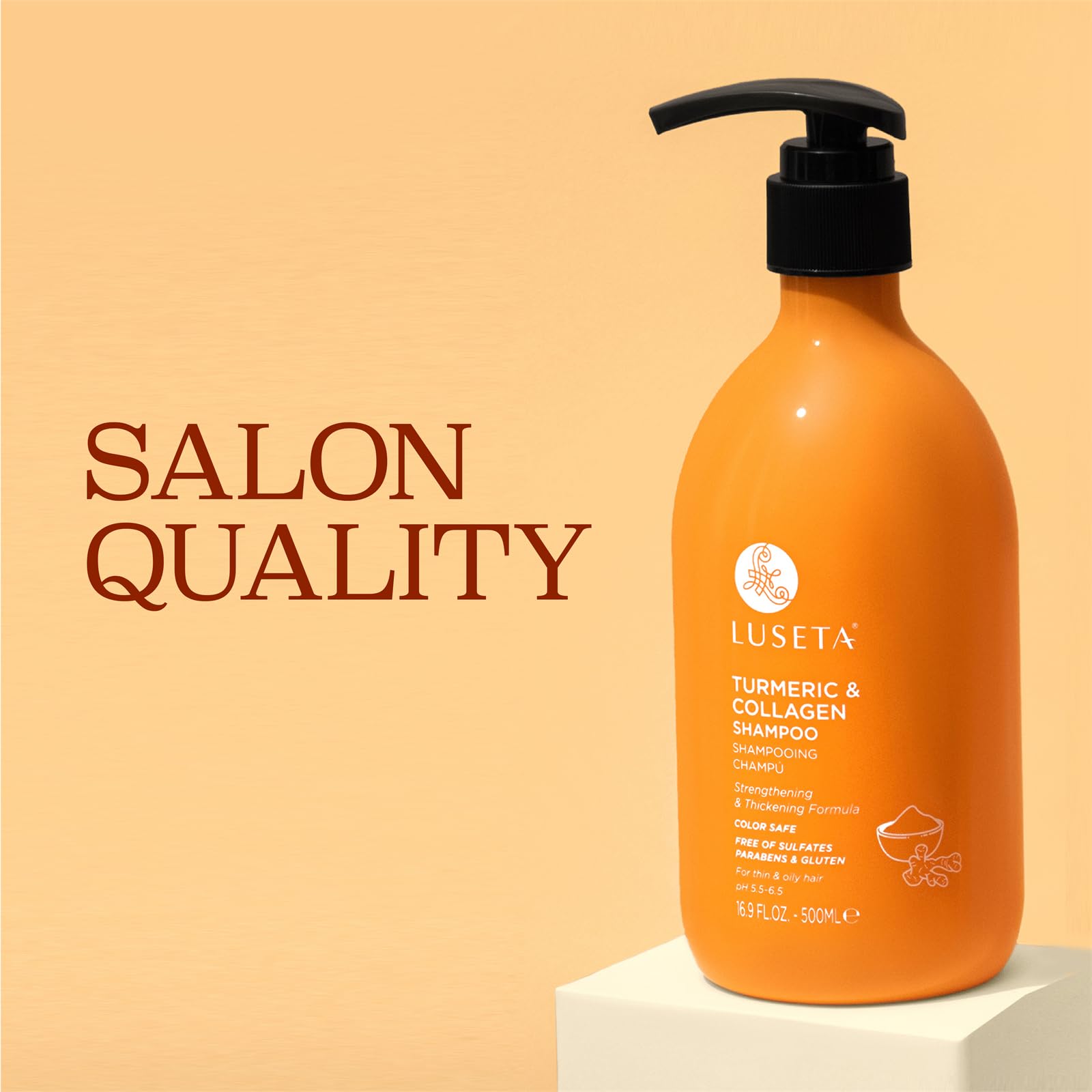 Foto 8 pulgar | Champú Luseta Para El Crecimiento Del Cabello Con Cúrcuma Y Colágeno, 500 Ml - Venta Internacional.