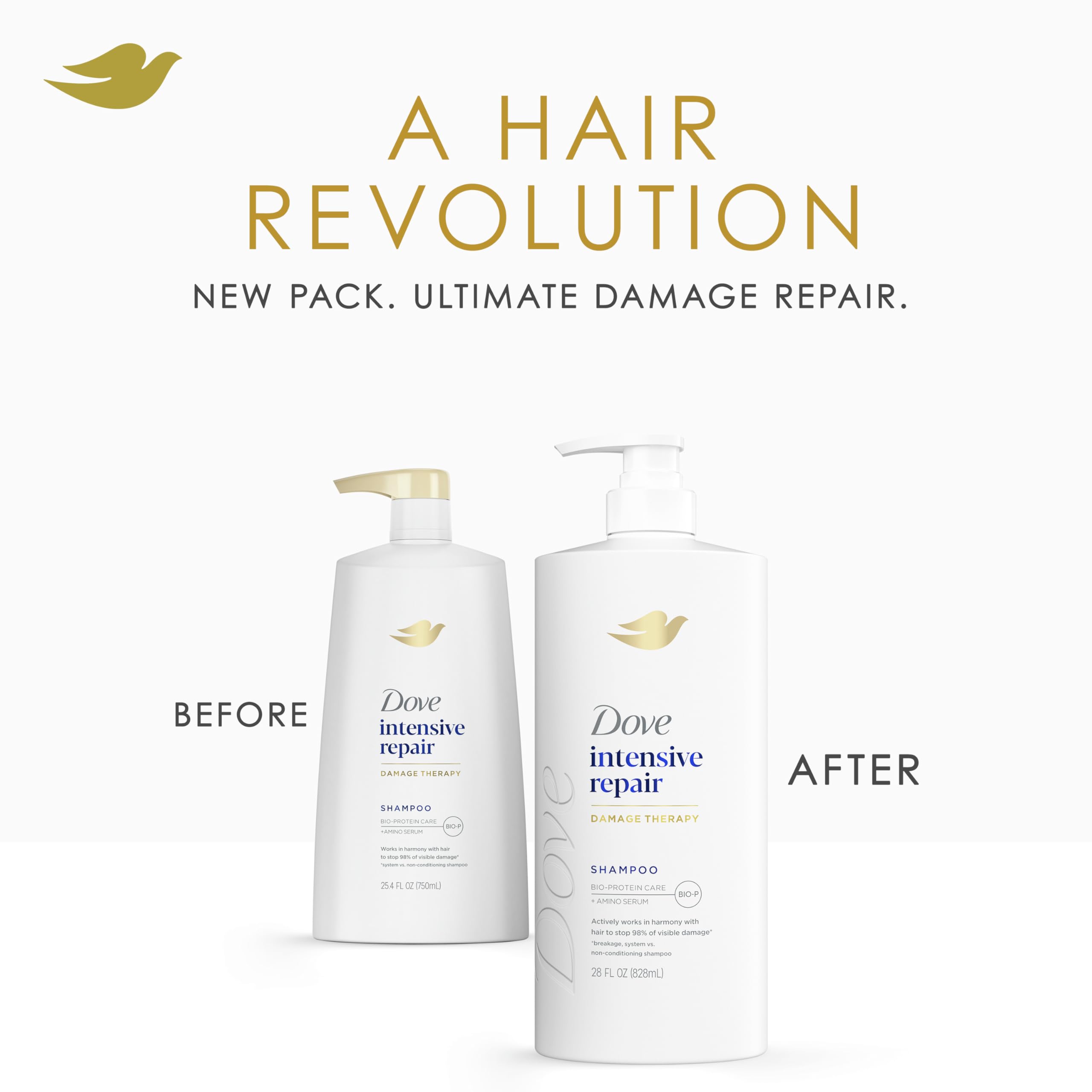 Foto 4 pulgar | Champú Dove Intensive Repair Para Cabello Dañado 828 Ml - Venta Internacional.