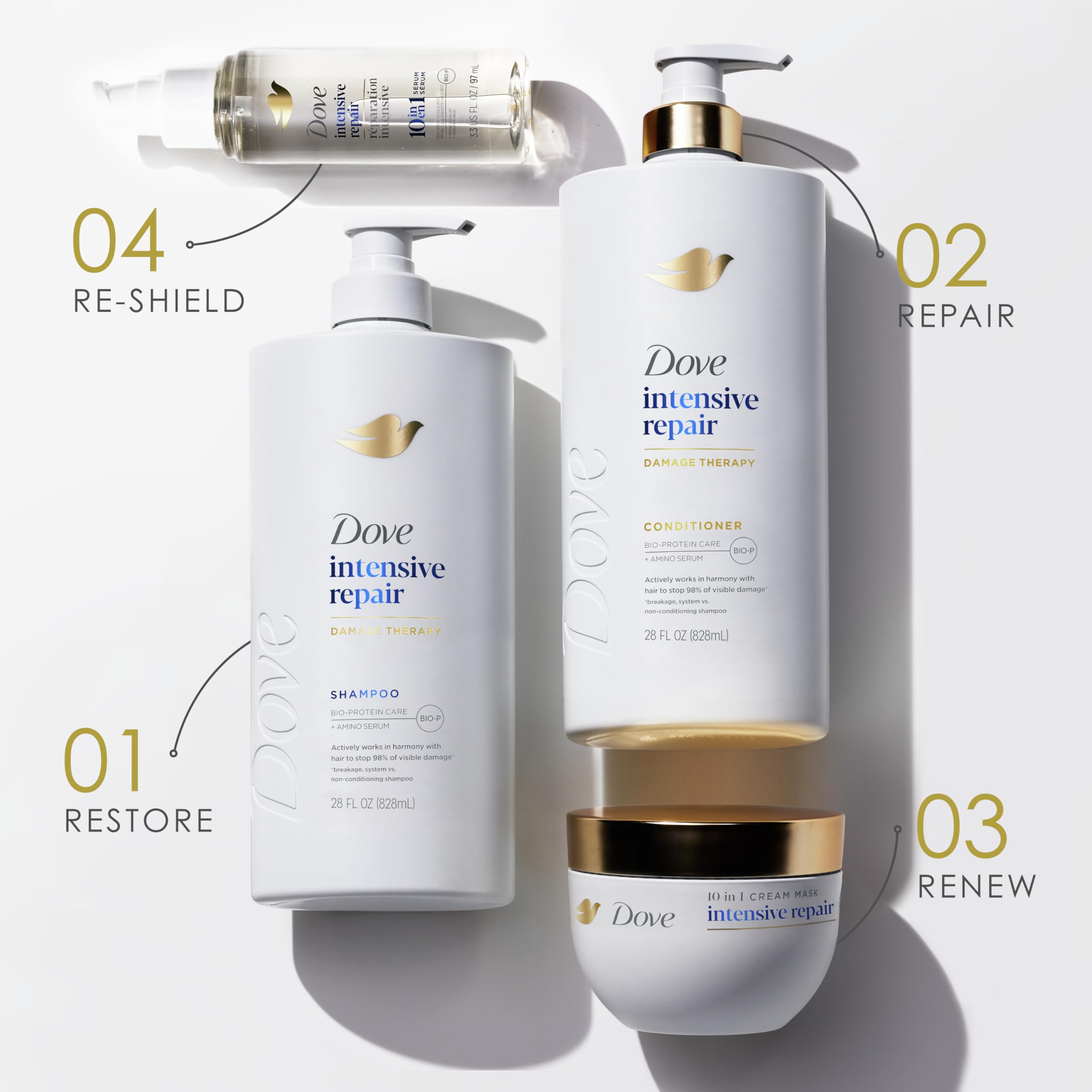 Foto 8 pulgar | Champú Dove Intensive Repair Para Cabello Dañado 828 Ml - Venta Internacional.