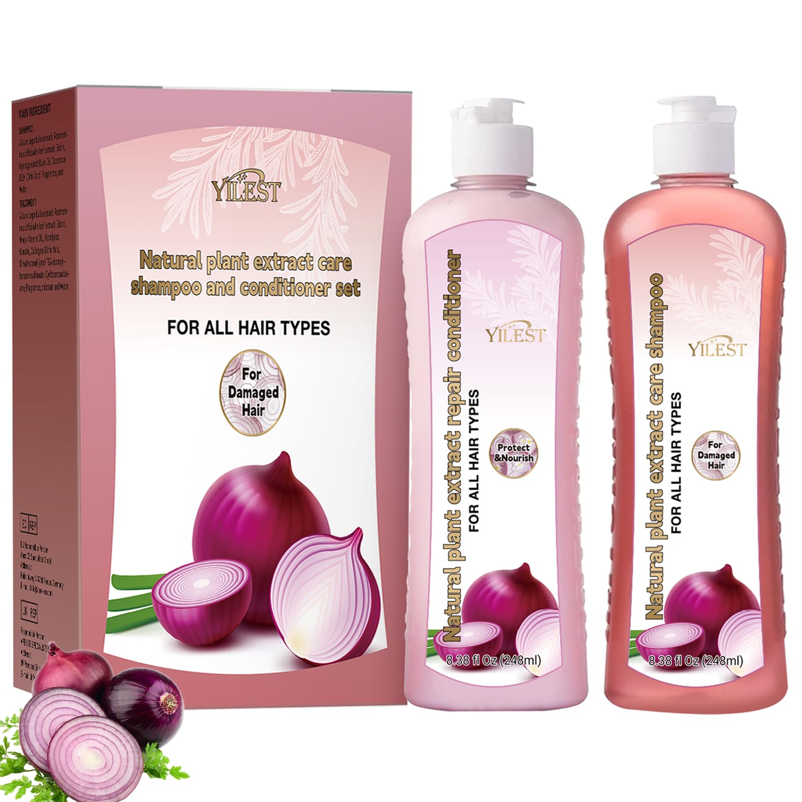 Foto 2 pulgar | Set De Champú Con Cebolla, Biotina Y Romero Para El Crecimiento Del Cabello - Venta Internacional.