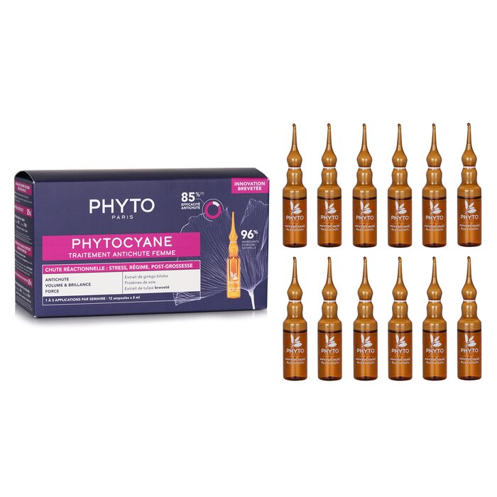 Foto 2 pulgar | Tratamiento Anticaída Phytocyane Para Mujer 100 Ml - 5 Ml - Venta Internacional.
