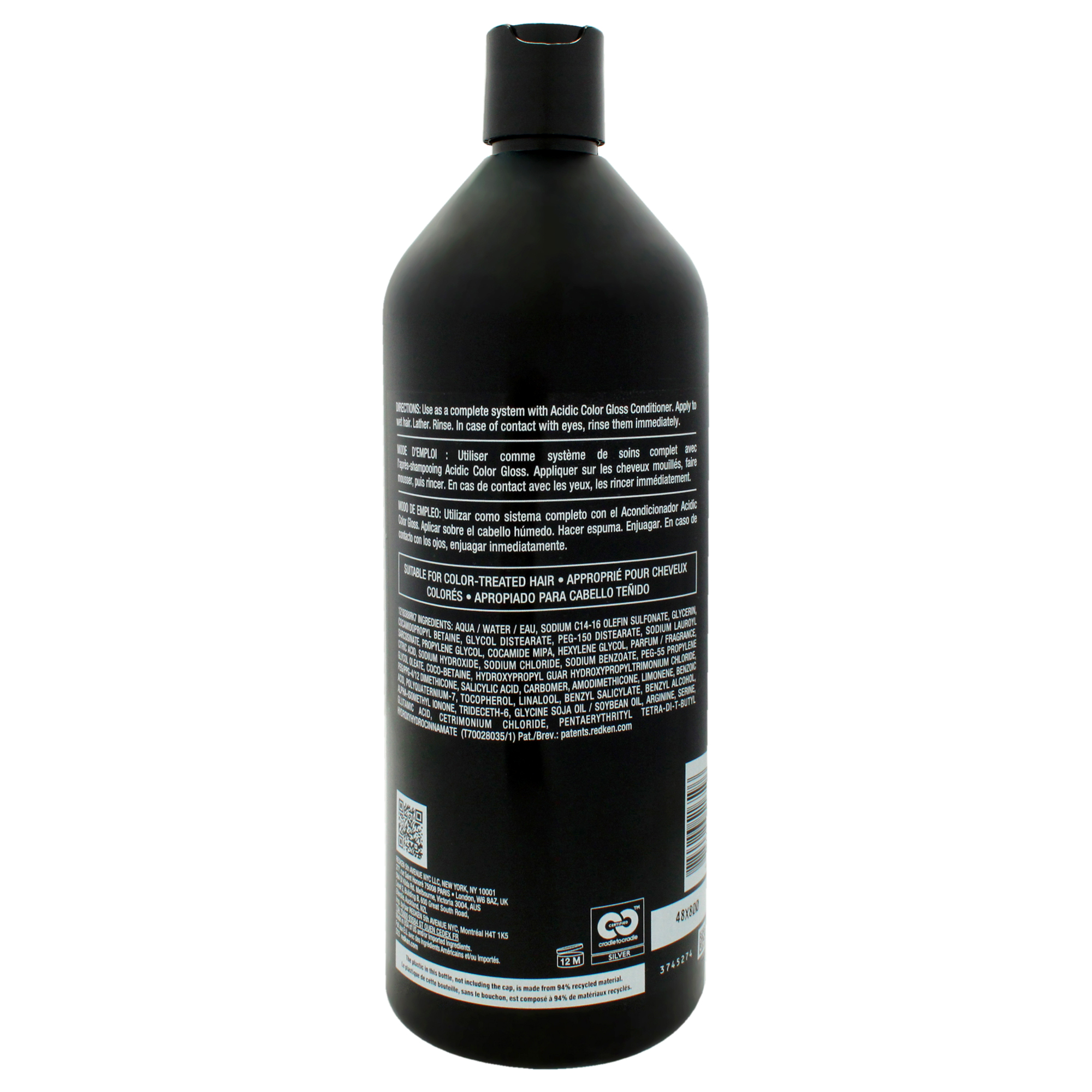 Foto 2 | Champú Redken Acid Color Gloss Para Mujer, 1 Litro - Venta Internacional.