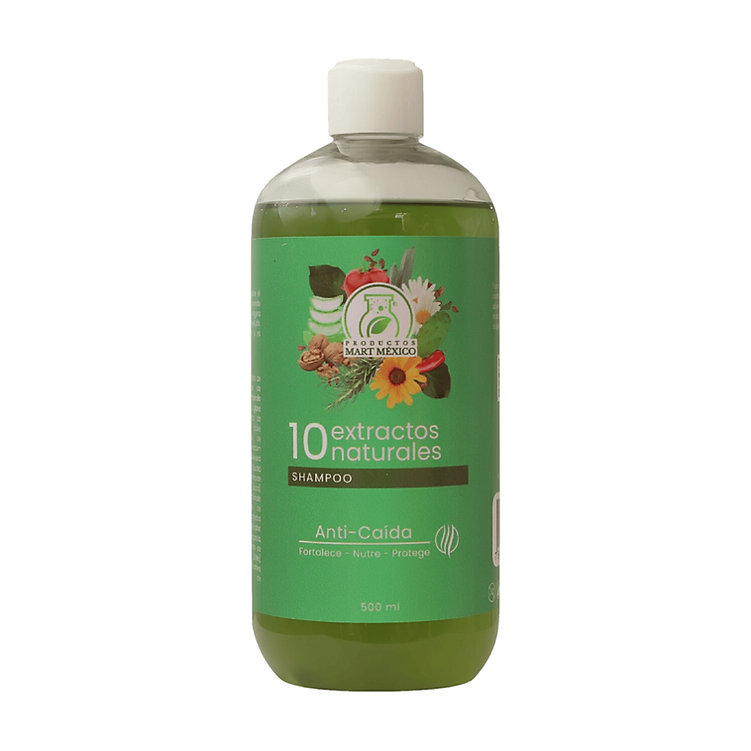 Foto 2 pulgar | Shampoo Capilar De 10 Extractos Naturales Hidrata - Nutre
Productos Mart México 500 Ml