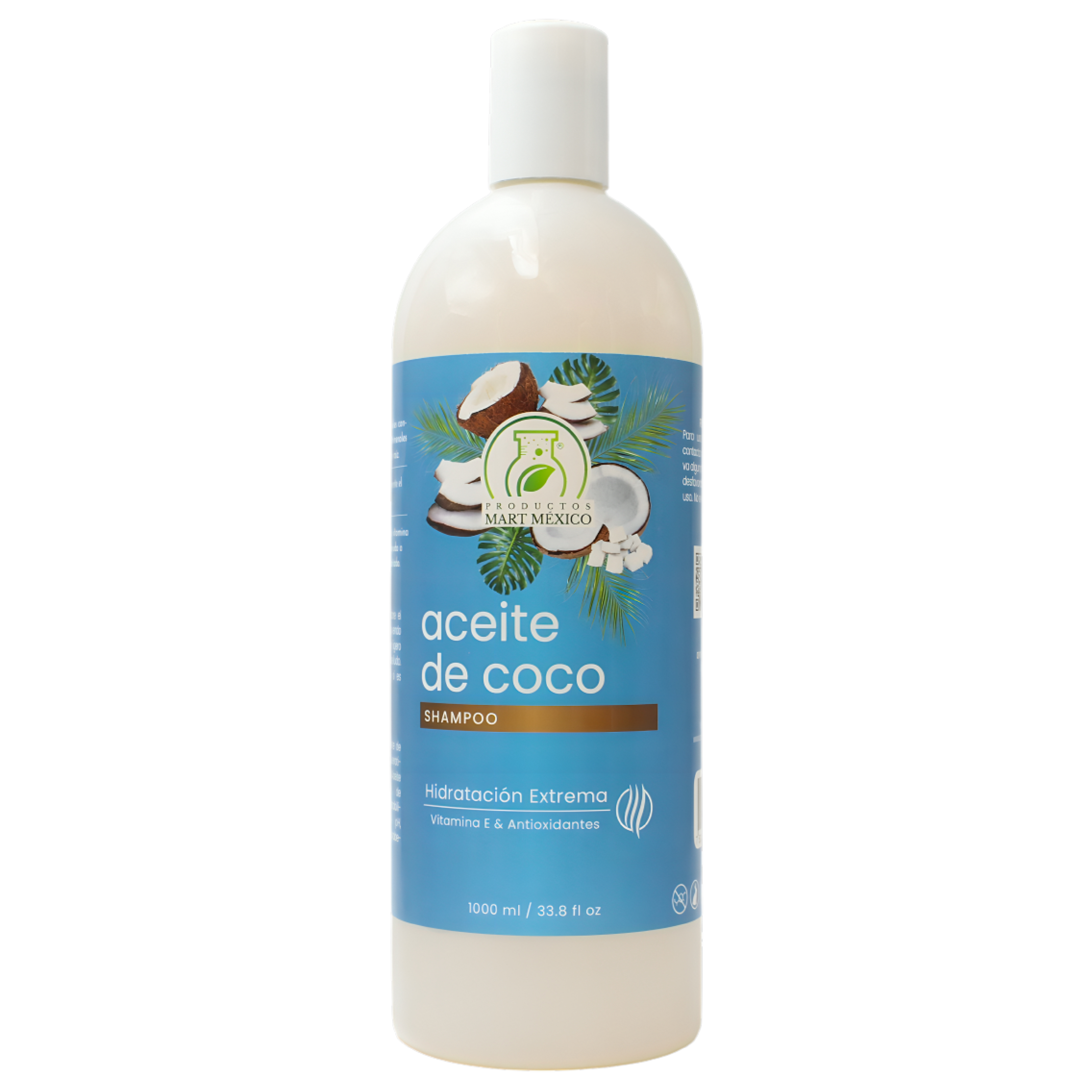 Foto 2 pulgar | Shampoo Capilar De Aceite De Coco Protector - Hidratante
Productos Mart México 1 Litro