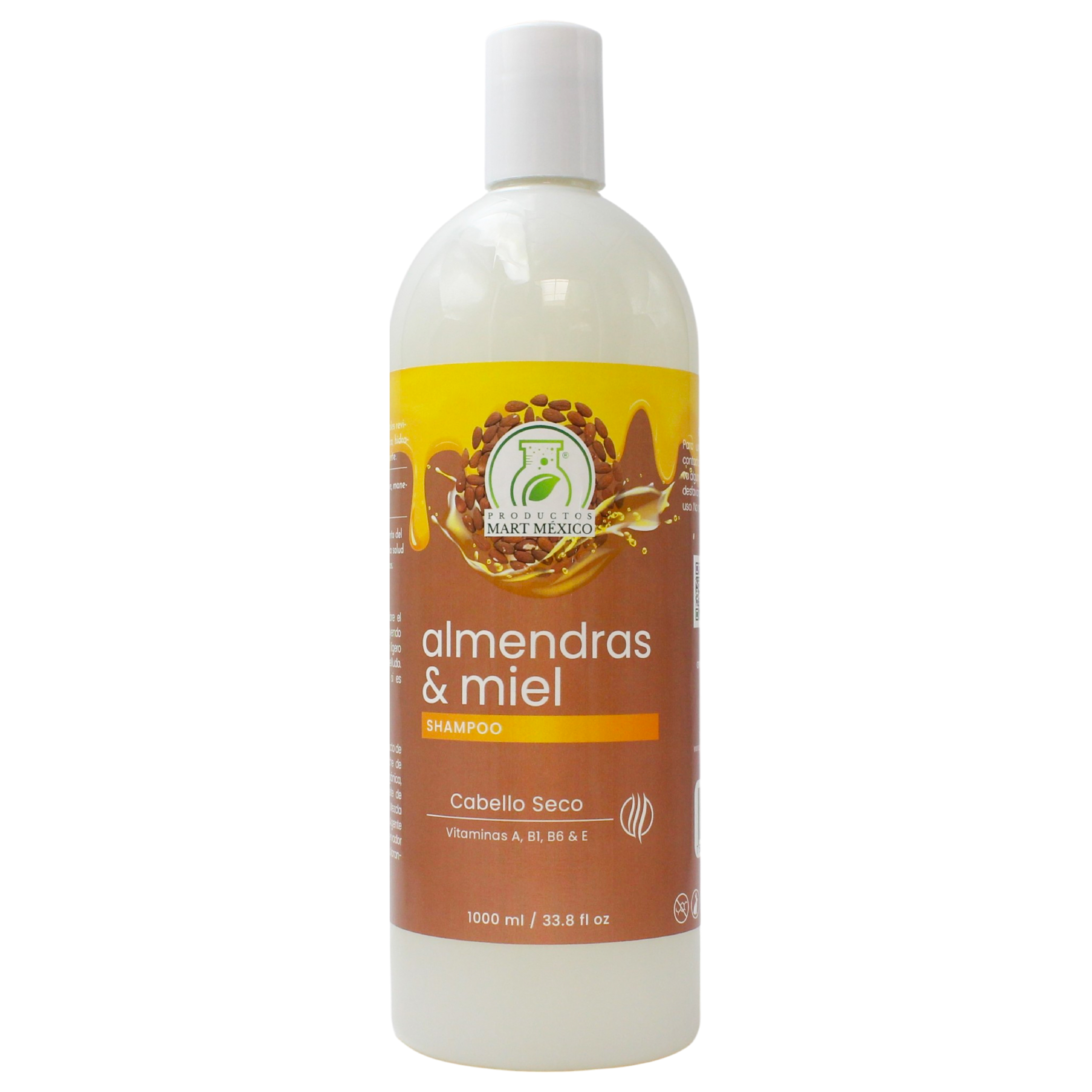 Shampoo Capilar De Almendras Dulces & Miel Suaviza - Nutre
Productos Mart México 1 Litro