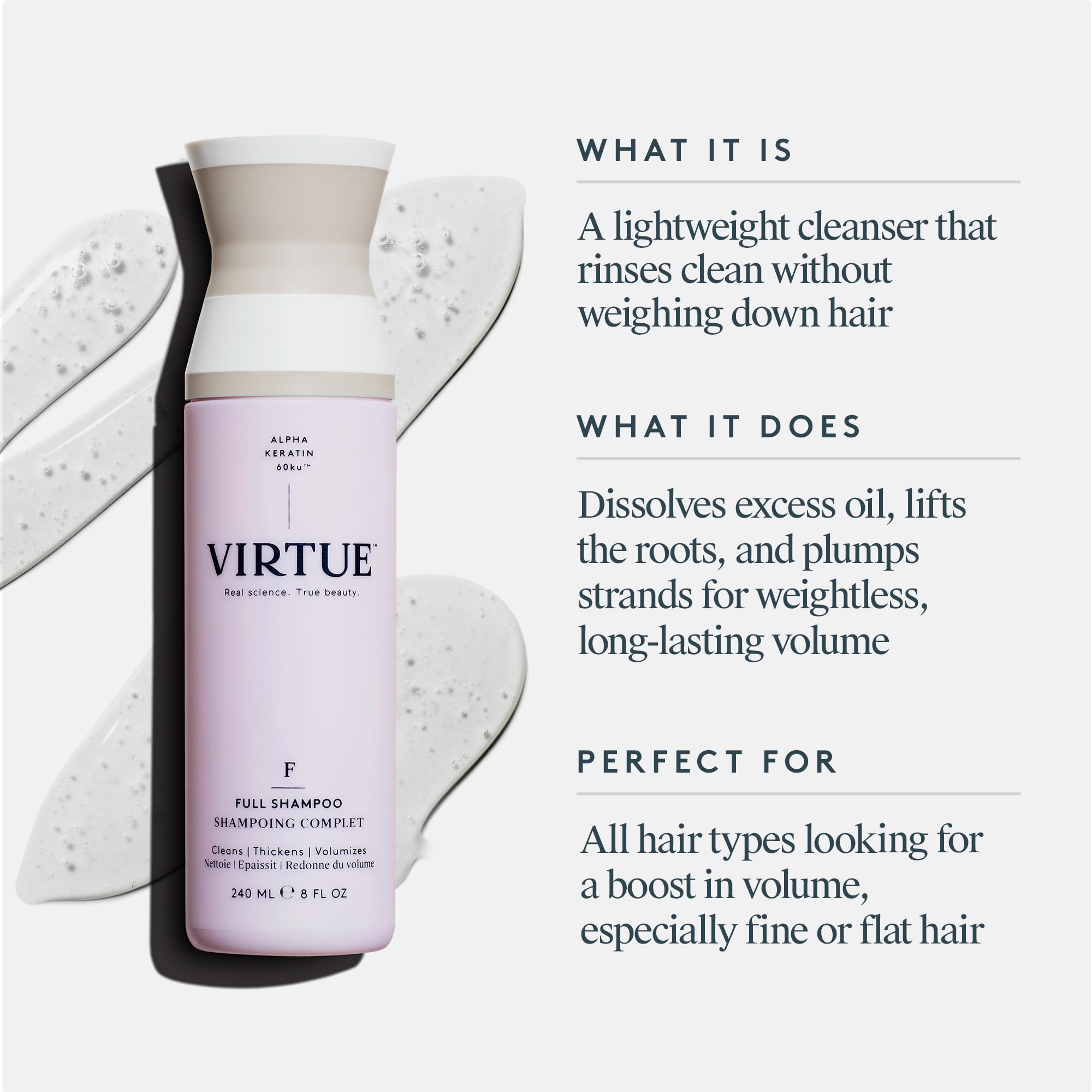 Foto 3 pulgar | Champú Virtue Full Voluminizing Para Espesar El Cabello, 60 Ml, Sin Sulfatos - Venta Internacional.