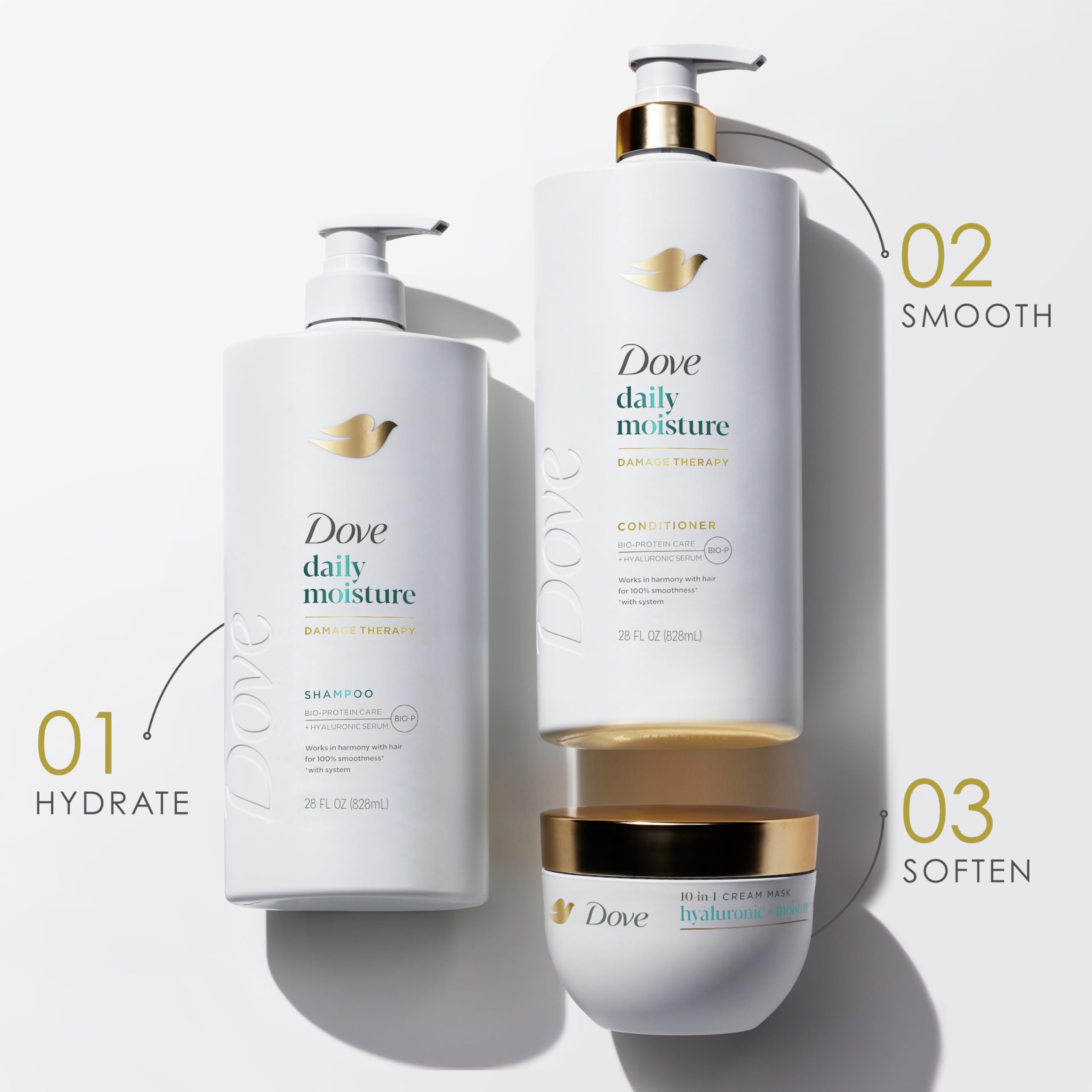Foto 7 | Champú Dove Damage Therapy Daily Moisture 828 Ml Para Cabello Seco - Venta Internacional.