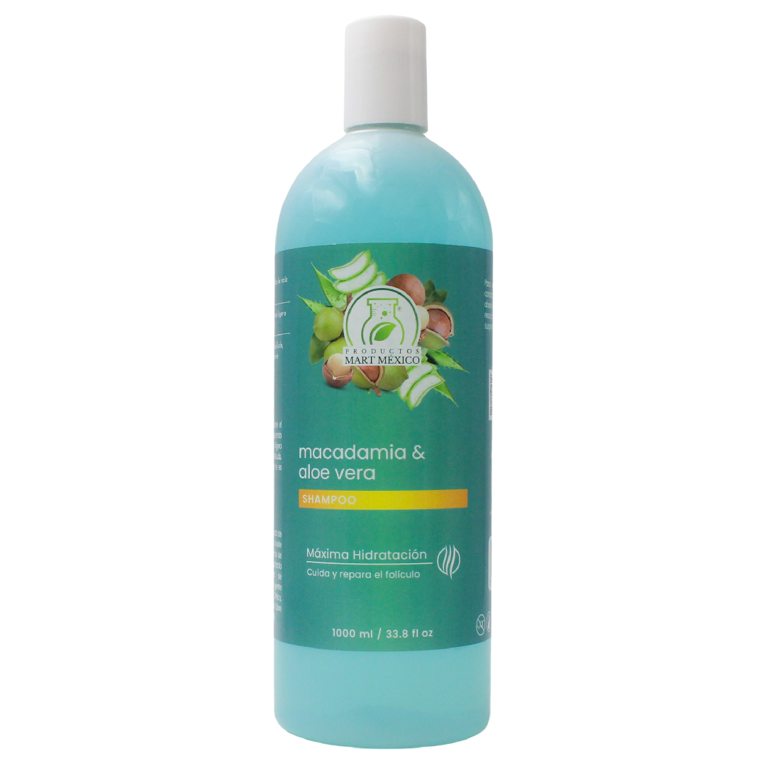 Foto 2 pulgar | Shampoo Productos Mart México Macadamia & Aloe Vera Capilar Hidrata 1 l