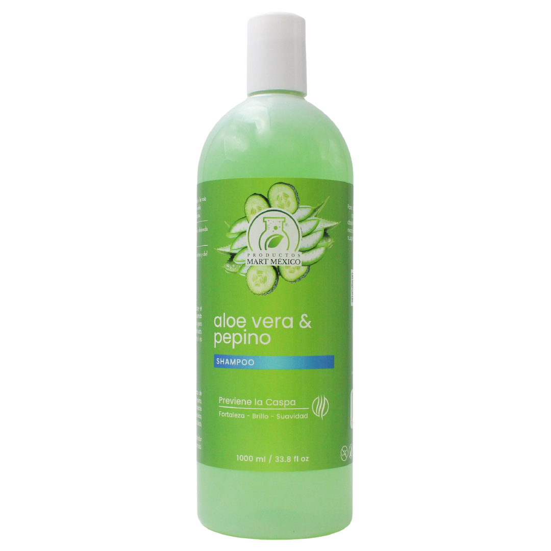 Foto 2 pulgar | Shampoo Capilar Productos Mart México Aloe Vera y Pepino 1 l