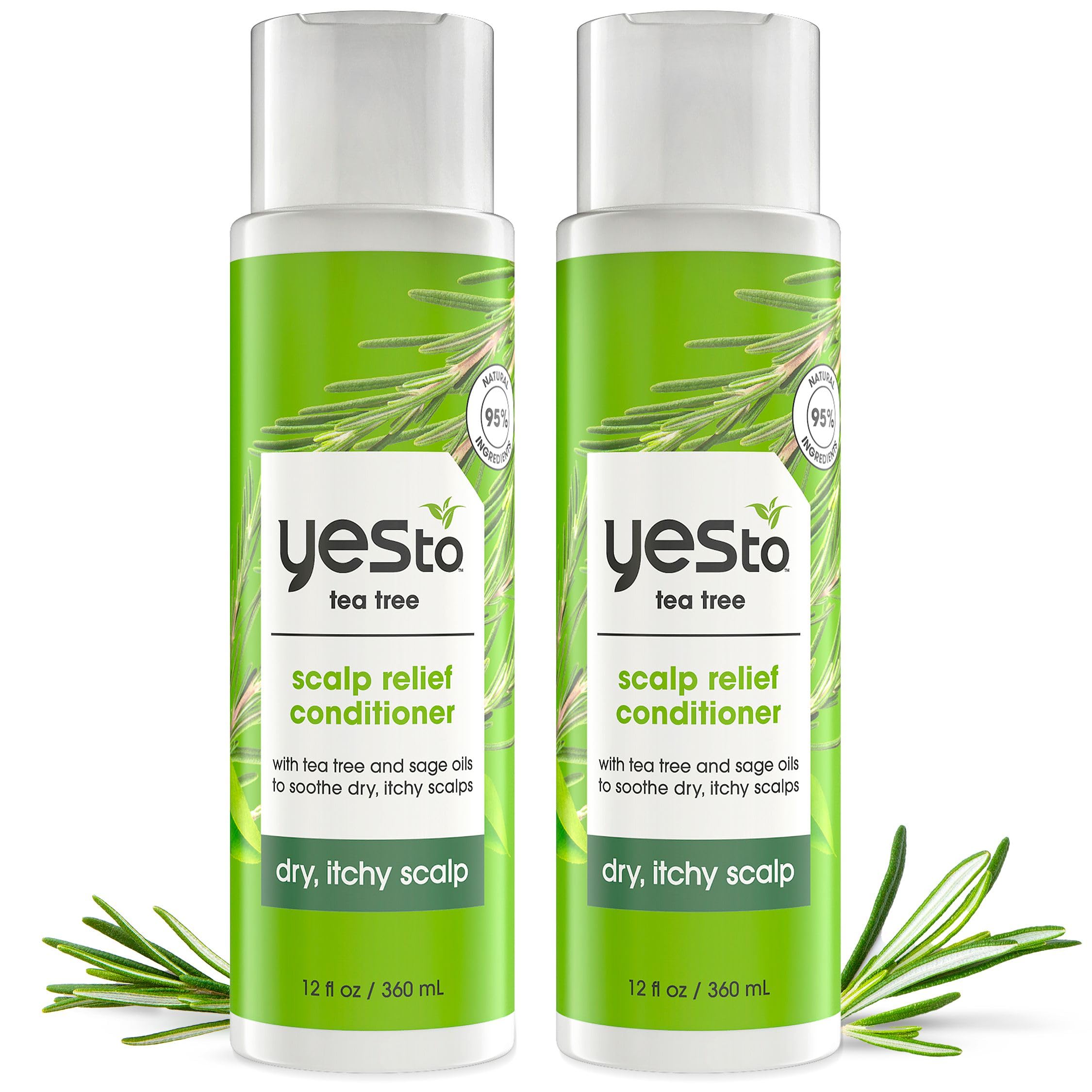 Foto 2 pulgar | Acondicionador Yes To Tea Tree Scalp Relief 360 Ml (paquete De 2) - Venta Internacional.