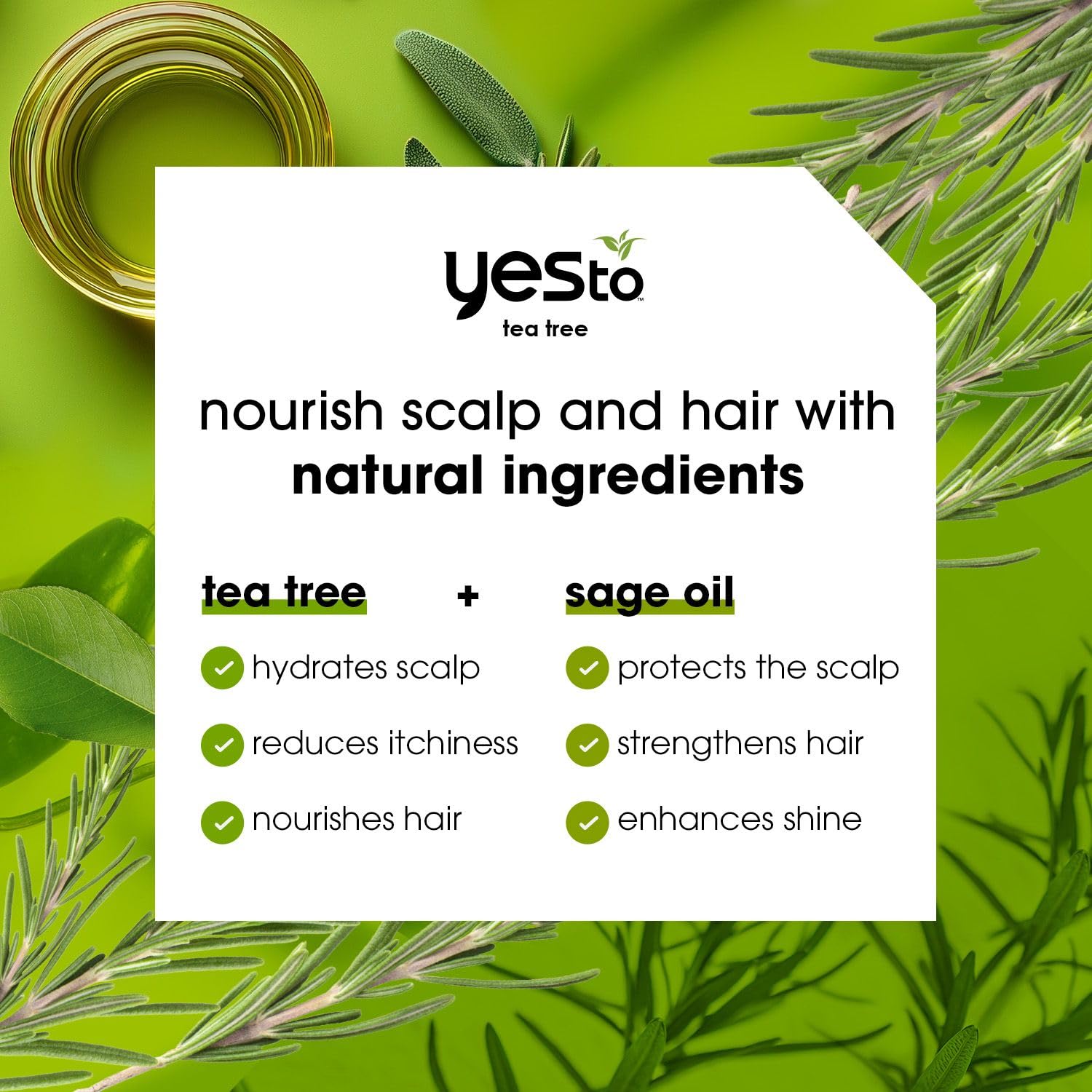 Foto 3 pulgar | Acondicionador Yes To Tea Tree Scalp Relief 360 Ml (paquete De 2) - Venta Internacional.