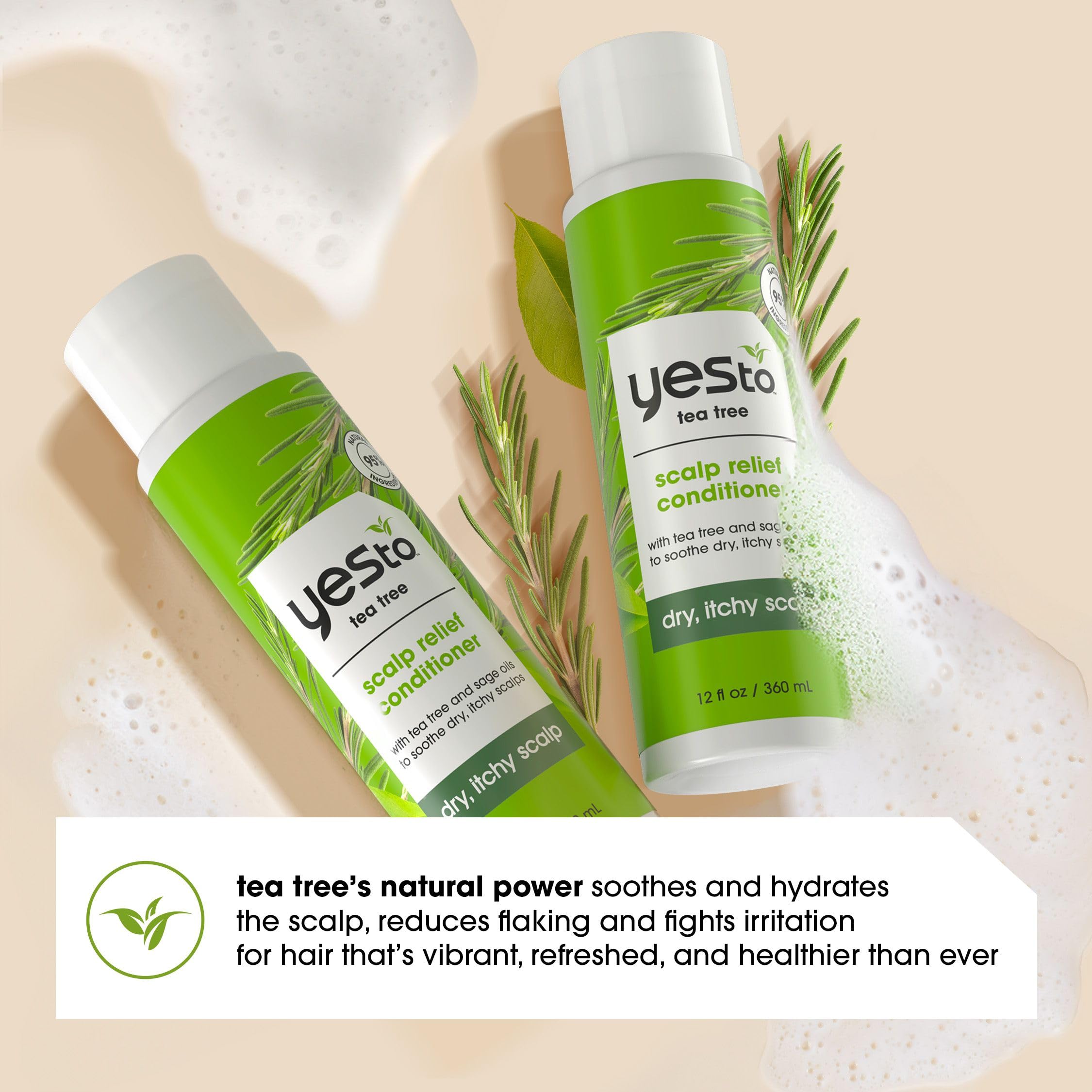 Foto 5 pulgar | Acondicionador Yes To Tea Tree Scalp Relief 360 Ml (paquete De 2) - Venta Internacional.