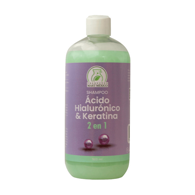 Foto 2 pulgar | Shampoo Productos Mart México de Acido Hialurónico & Keratina Capilar Brillo 500 ml