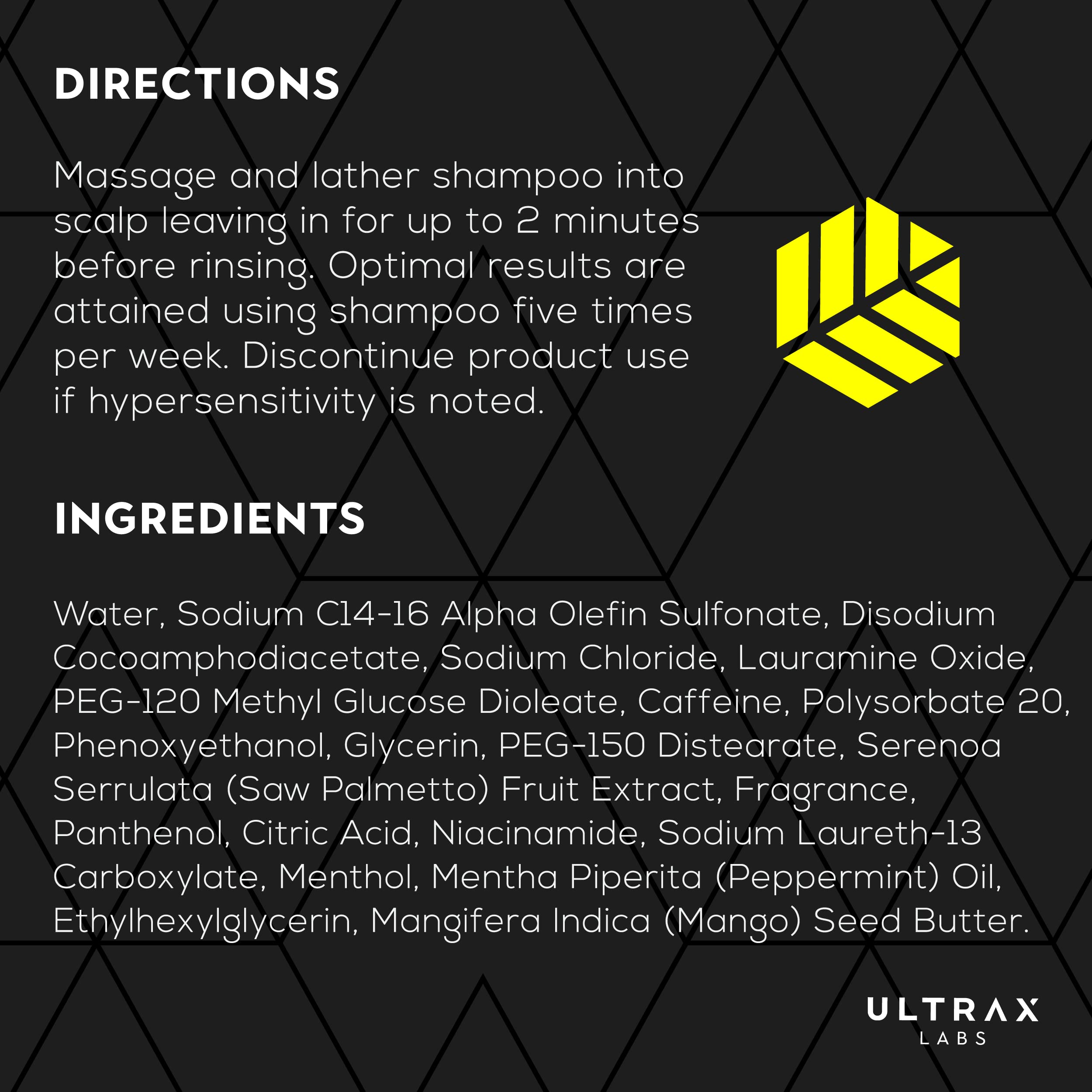 Foto 4 pulgar | Champú Para Espesar El Cabello Ultrax Labs Hair Surge 240 Ml - Venta Internacional.