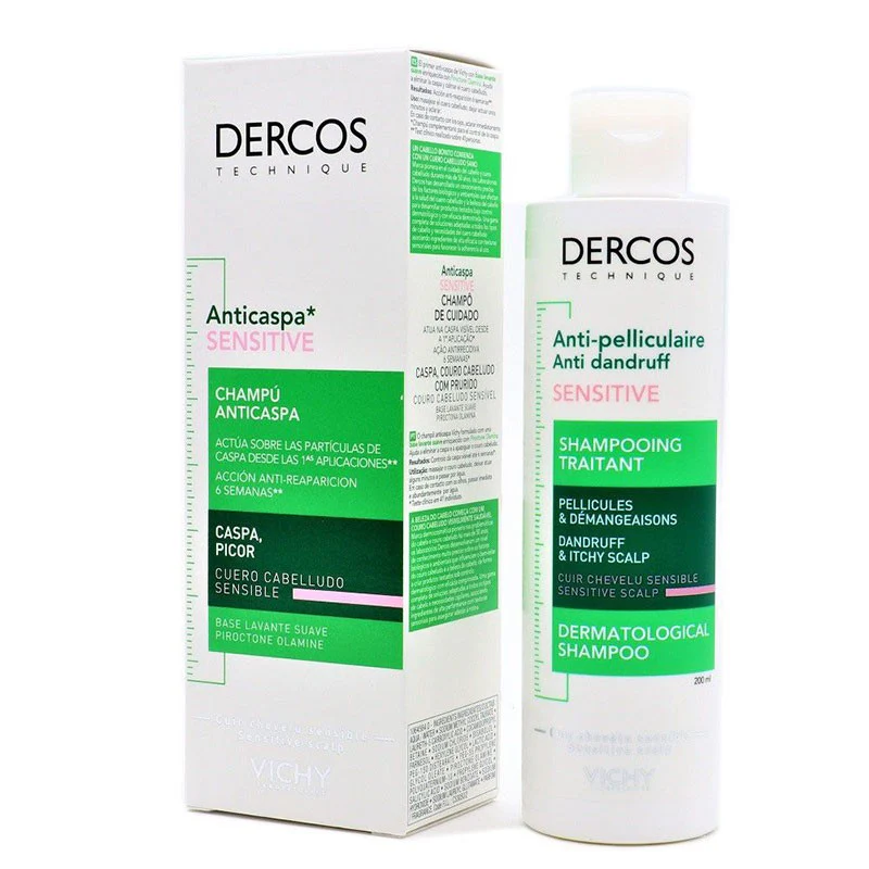 Foto 2 pulgar | Vichy Dercos Shampoo Anticaspa Sensible 200ml