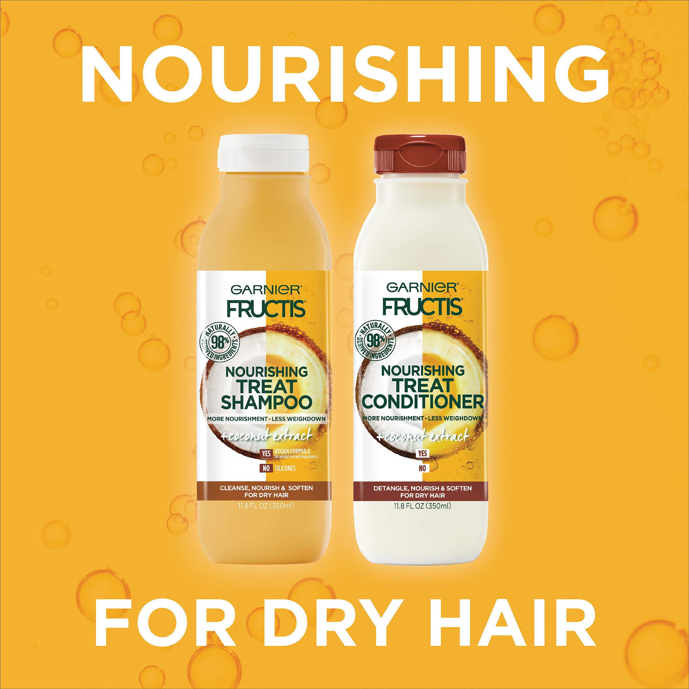 Foto 3 | Champú Garnier Fructis Nourishing Treat Coconut 350 Ml - Venta Internacional.