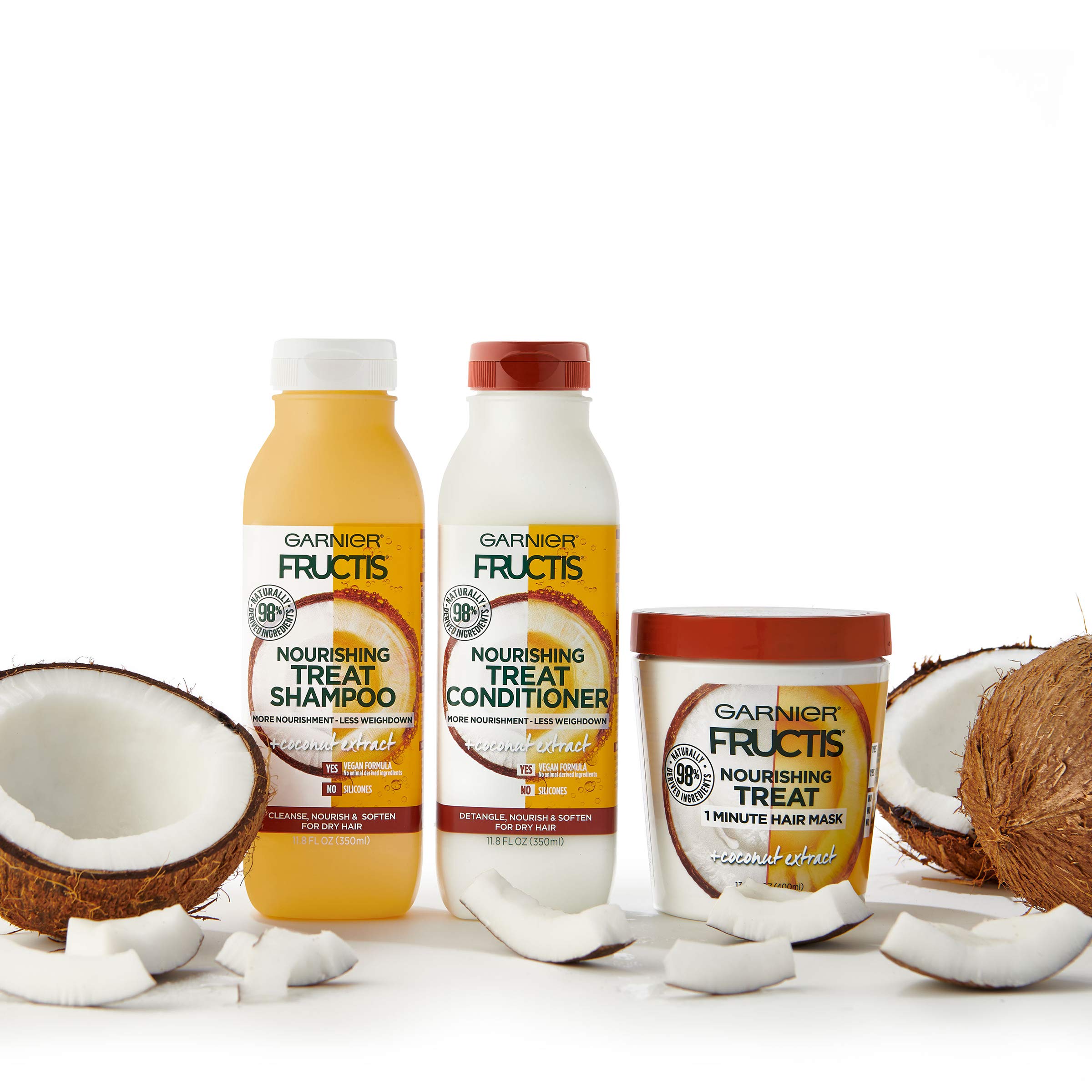 Foto 7 pulgar | Champú Garnier Fructis Nourishing Treat Coconut 350 Ml - Venta Internacional.