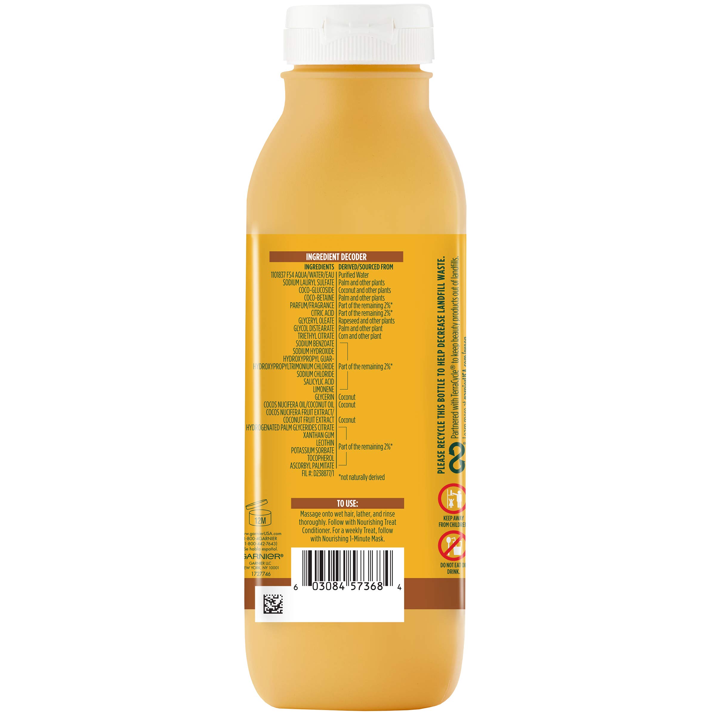Foto 8 pulgar | Champú Garnier Fructis Nourishing Treat Coconut 350 Ml - Venta Internacional.
