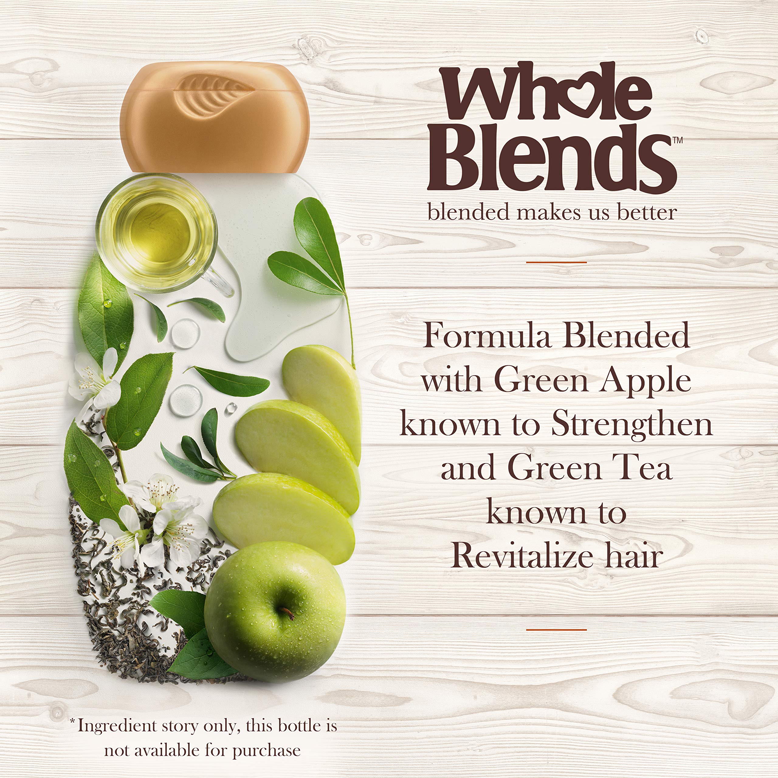 Foto 4 pulgar | Champú Garnier Whole Blends De Manzana Verde Y Té Verde 370 Ml - Venta Internacional.