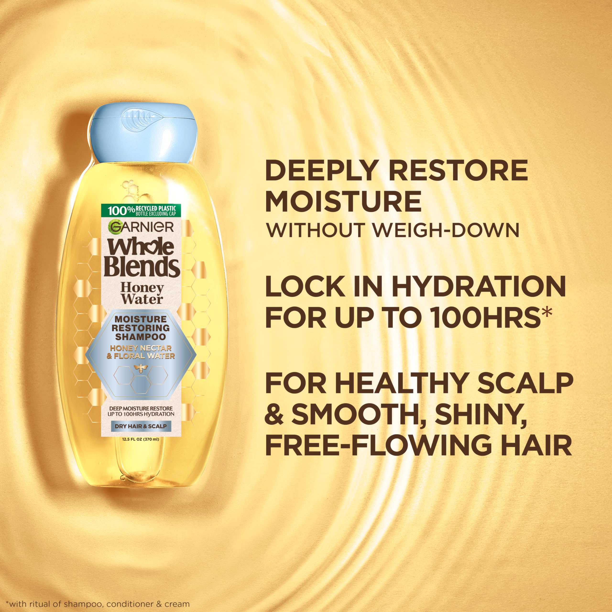 Foto 3 pulgar | Champú Garnier Whole Blends Honey Water 828 Ml Para Cabello Seco - Venta Internacional.