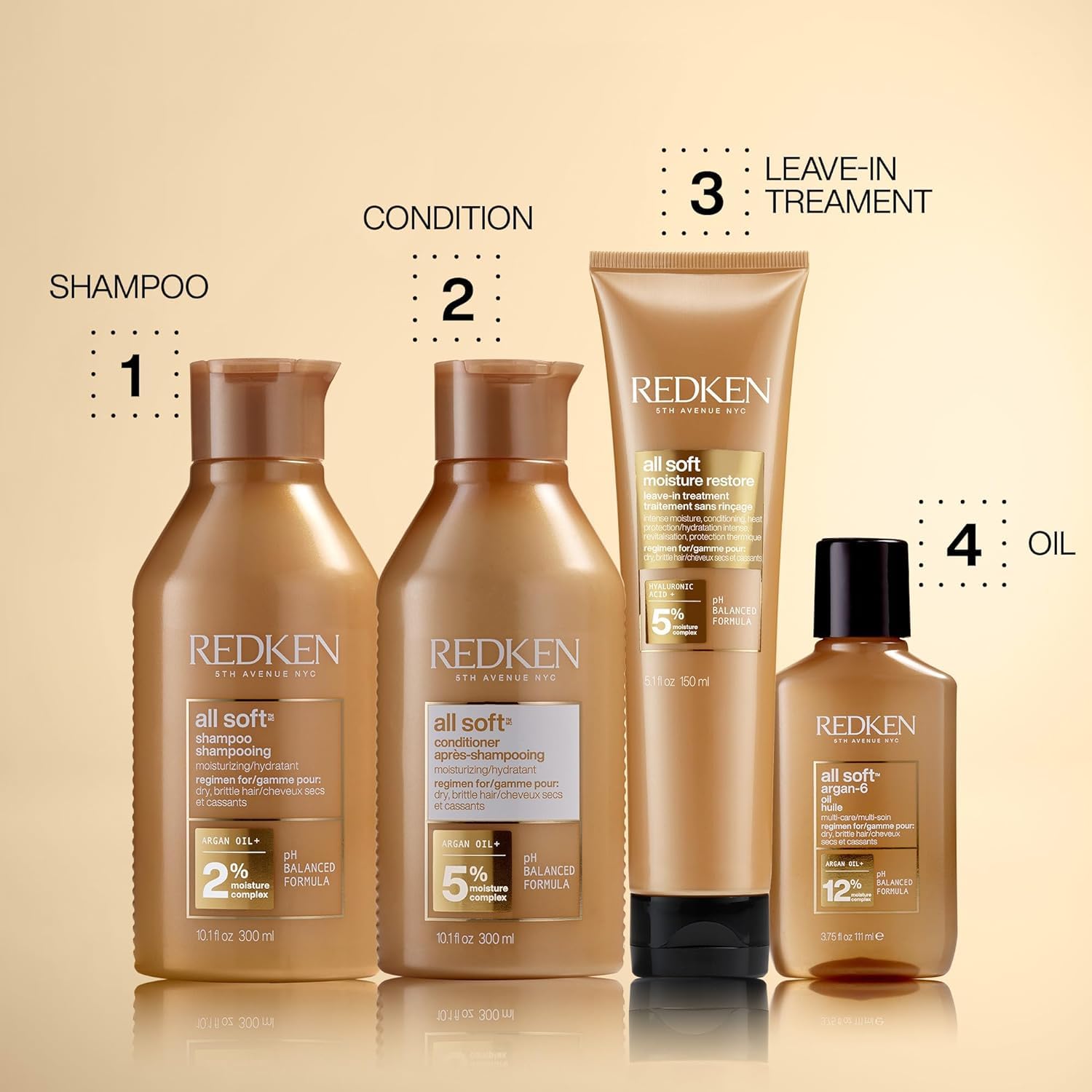 Foto 7 pulgar | Champú Redken All Soft Con Aceite De Argán, Tamaño De Viaje, 50 Ml - Venta Internacional.