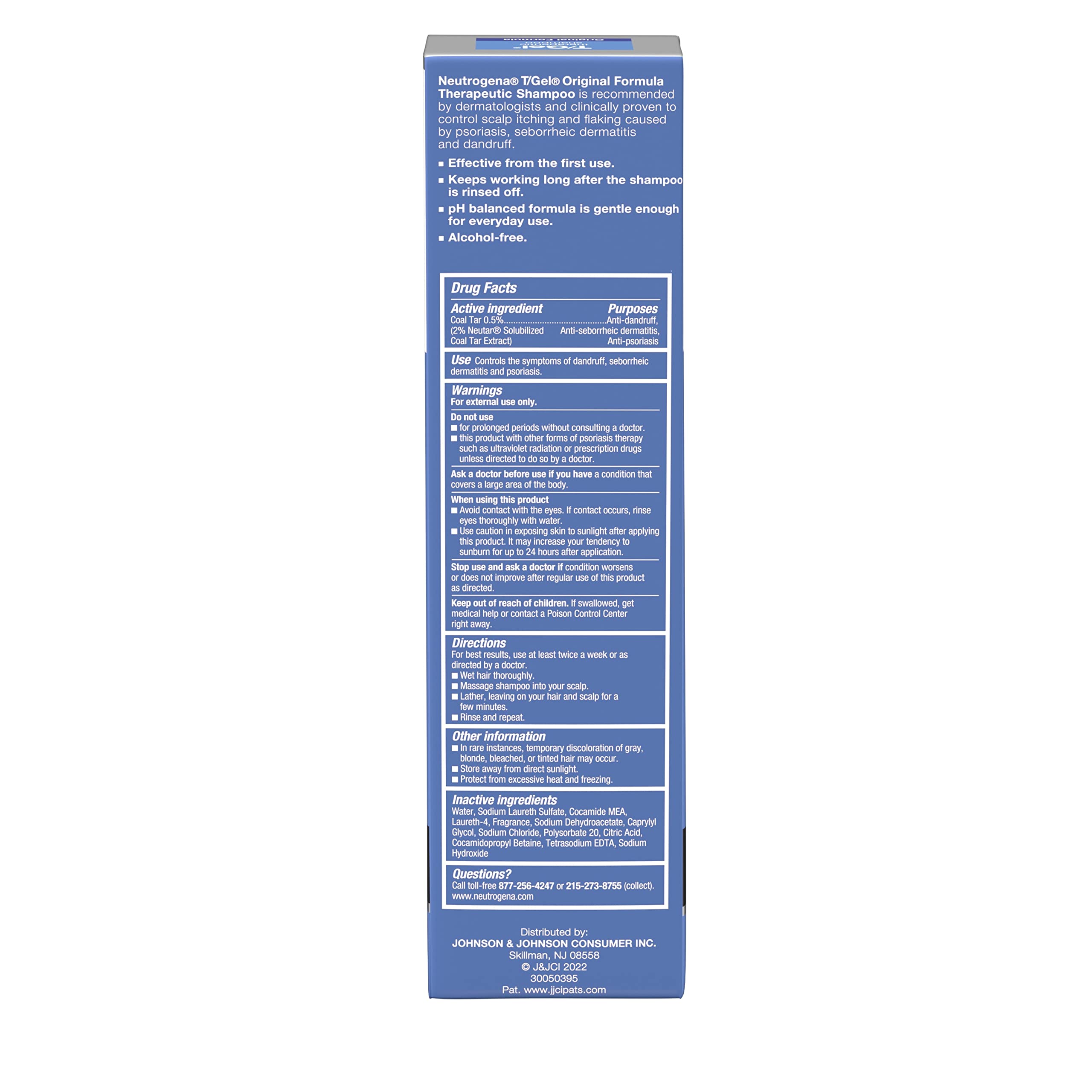 Foto 3 pulgar | Champú Neutrogena T/gel Therapeutic Original 250 Ml (paquete De 2) - Venta Internacional.