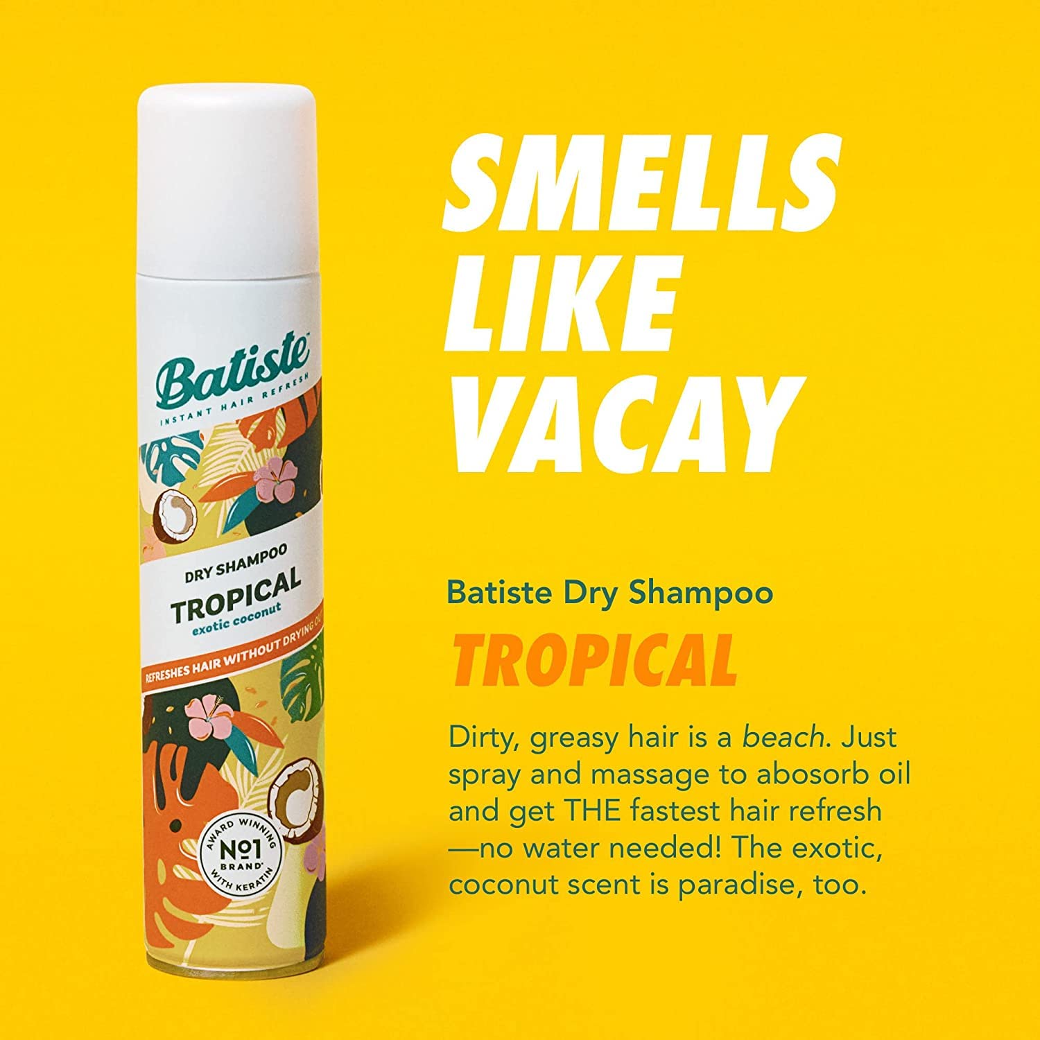 Foto 5 pulgar | Shampoo en Seco Batiste Tropical Fragrance 200 Ml 3 Piezas-Venta Internacional