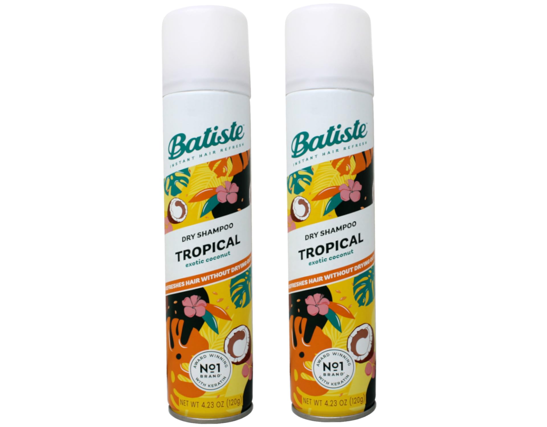 Shampoo en Seco Batiste Tropical Fragrance 200 Ml 2 Piezas-Venta Internacional